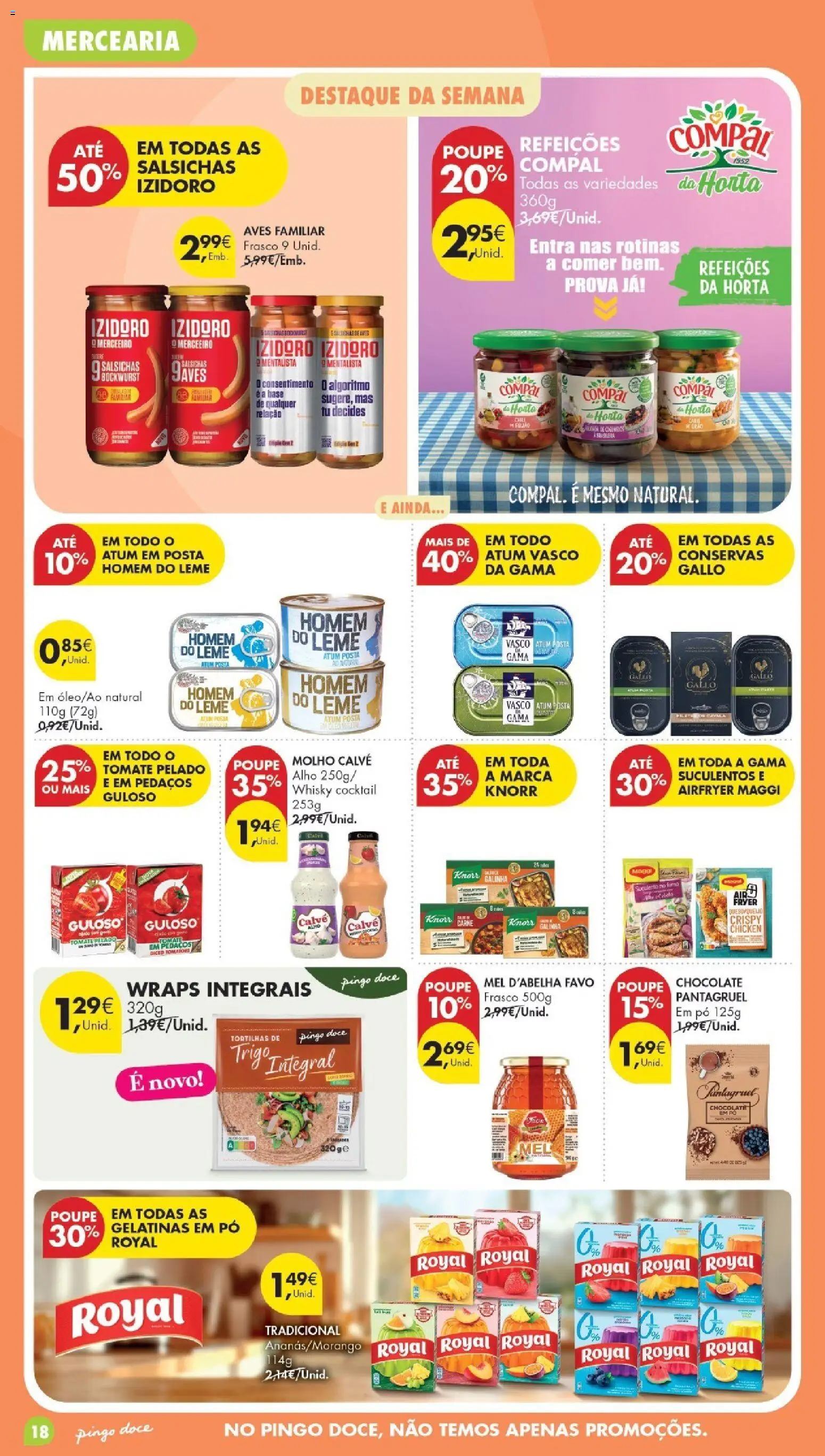 Pingo Doce Folheto Poupe Este Fim de Semana │ válido de 13/10/2026 | Página: 18 | Produtos: Cavala, Pó, Knorr, Tomate