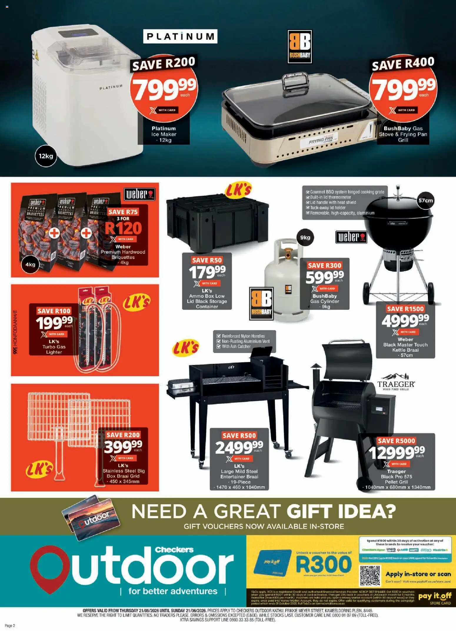 New Checkers catalogue – valid from 21.05.2026 | Page: 2 | Products: Grill, Kettle, Thermometer, Box
