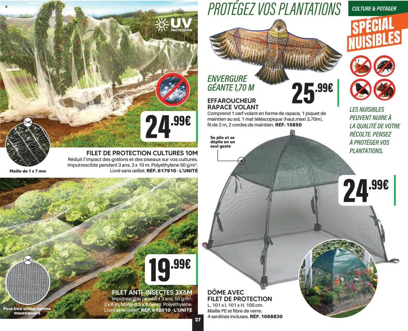 {H1} | Page: 27 | Produits: Cordes, Moustiquaire, Filet de protection, Livre