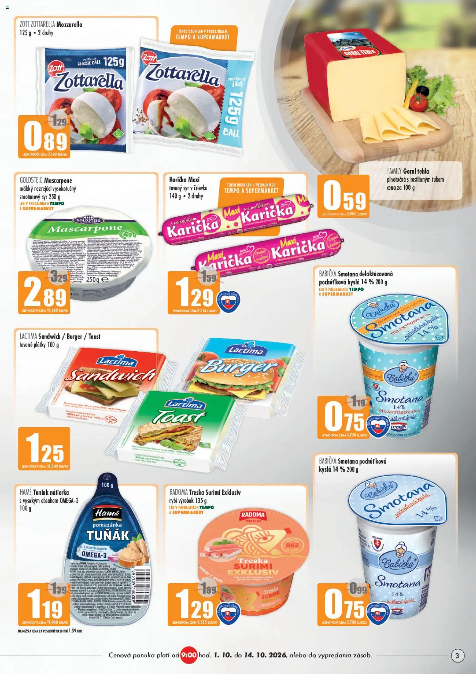 Nové COOP Jednota akcie – leták je platný od 01.10.2026 | Strana: 3