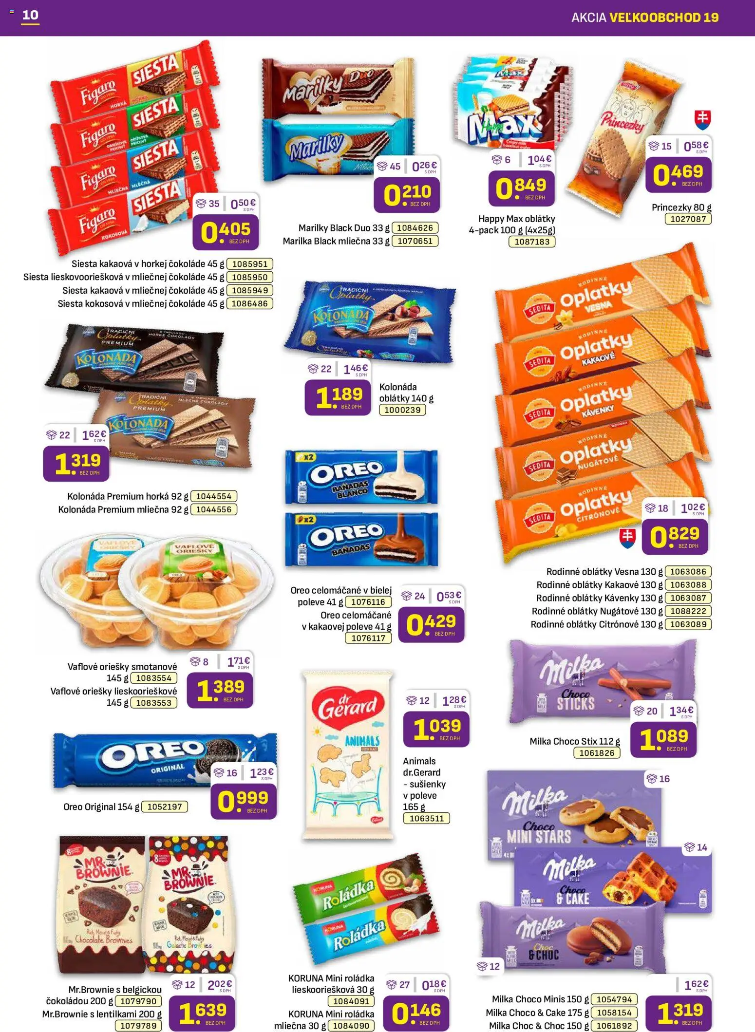 Nové Libex akcie – leták je platný od 21.09.2026 | Strana: 10 | Produkty: Sušienky, Oblátky, Oreo, Milka