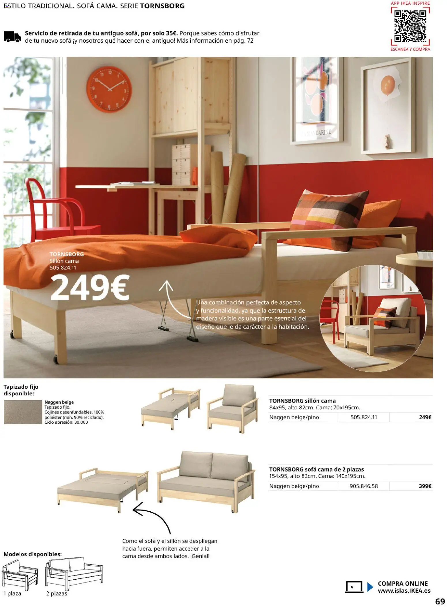 IKEA - Sofás │ válido desde el 28/09/2026 | Página: 69 | Productos: Sofá cama, Cama, Sofá, Sillón
