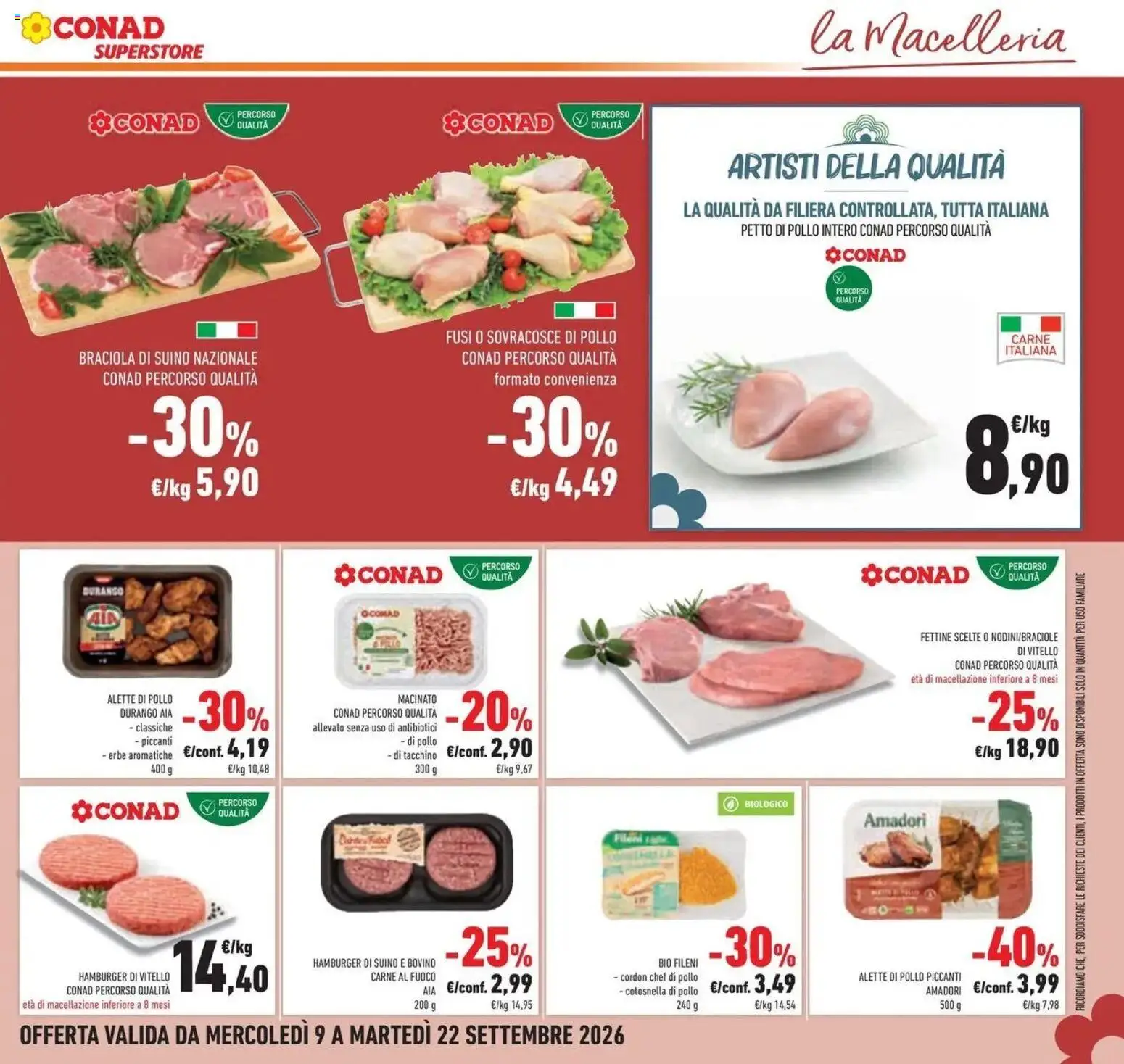 Volantino Conad dal 09/09/2026 > Anteprima | Pagina: 29 | Prodotti: Erbe, Suino, Carne, Macinato