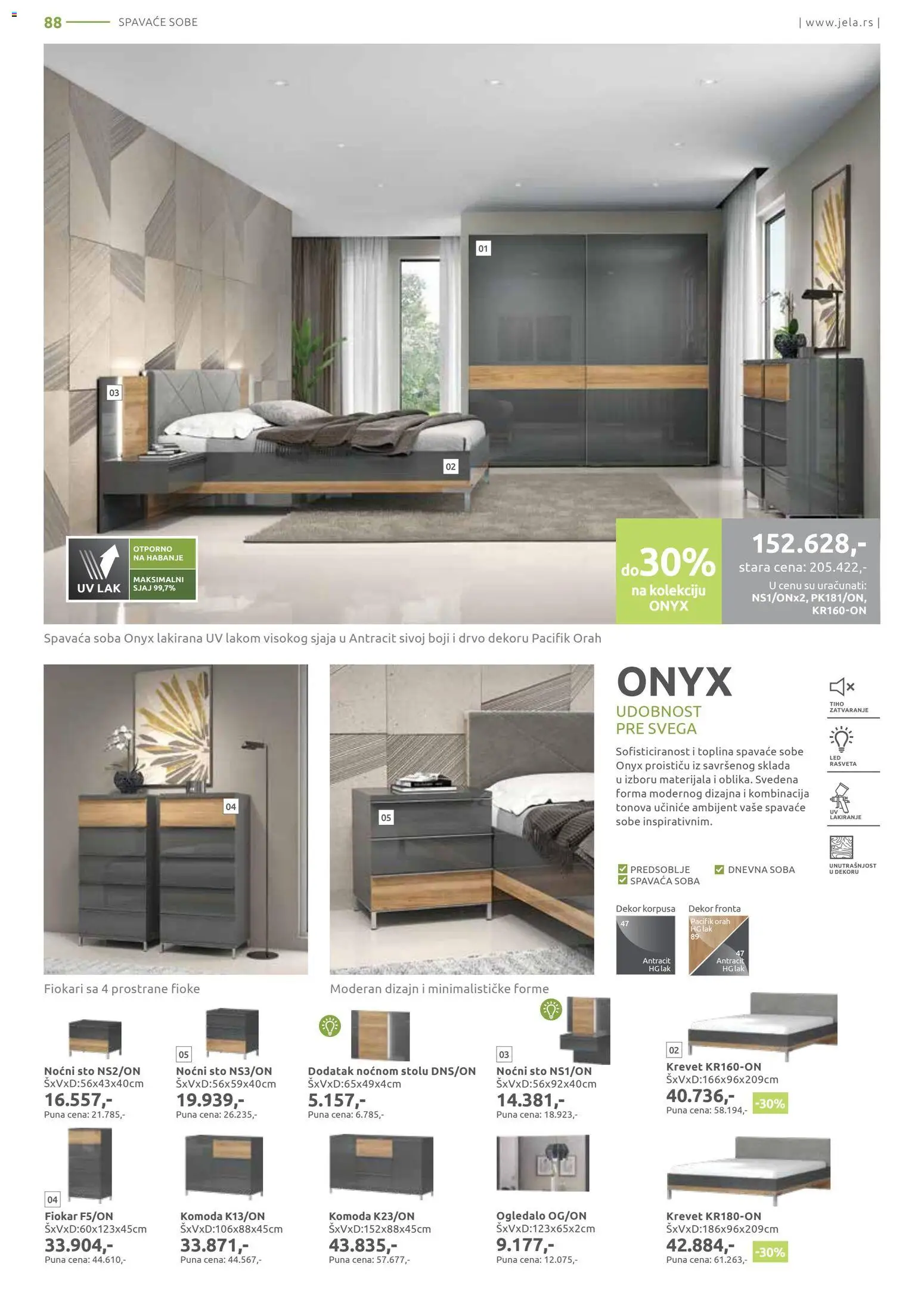 Jela katalog - važi od 06.04.2026 | Strana: 88 | Proizvode: Krevet, Komoda, Sto, Ogledalo