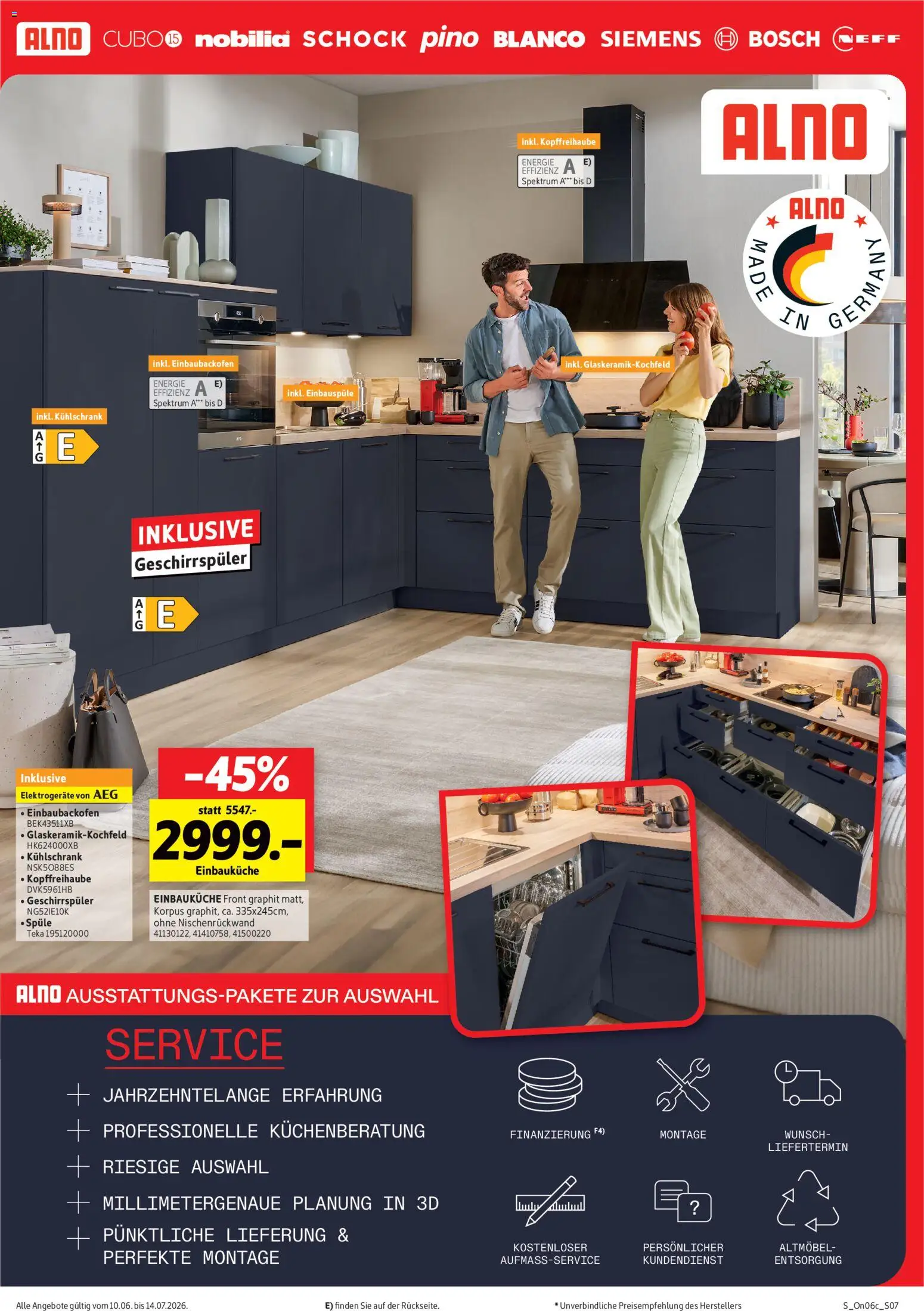 Sconto Küchenspezial – gültig ab 10.06.2026 | Seite: 7 | Produkte: Siemens, AEG, Einbauküche, Kühlschrank