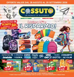 Anteprima del volantino Cossuto volantino valido a partire dal 28/08/2026