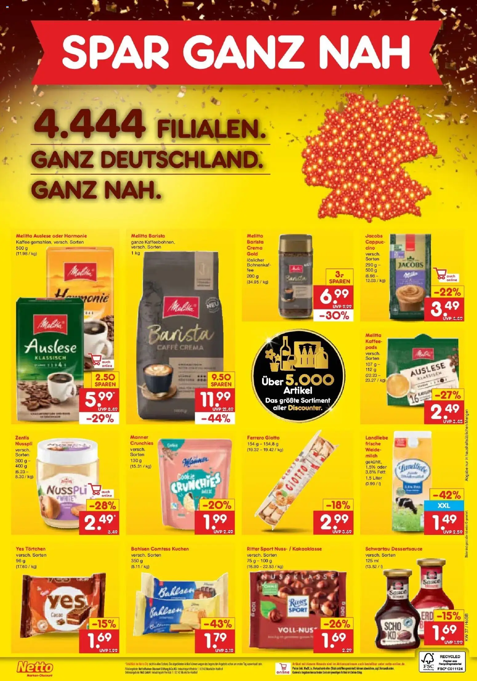 Netto Marken-Discount Prospekt Hannover – gültig ab 07.09.2026 | Seite: 2 | Produkte: Melitta, Milch, Ritter sport, Kuchen