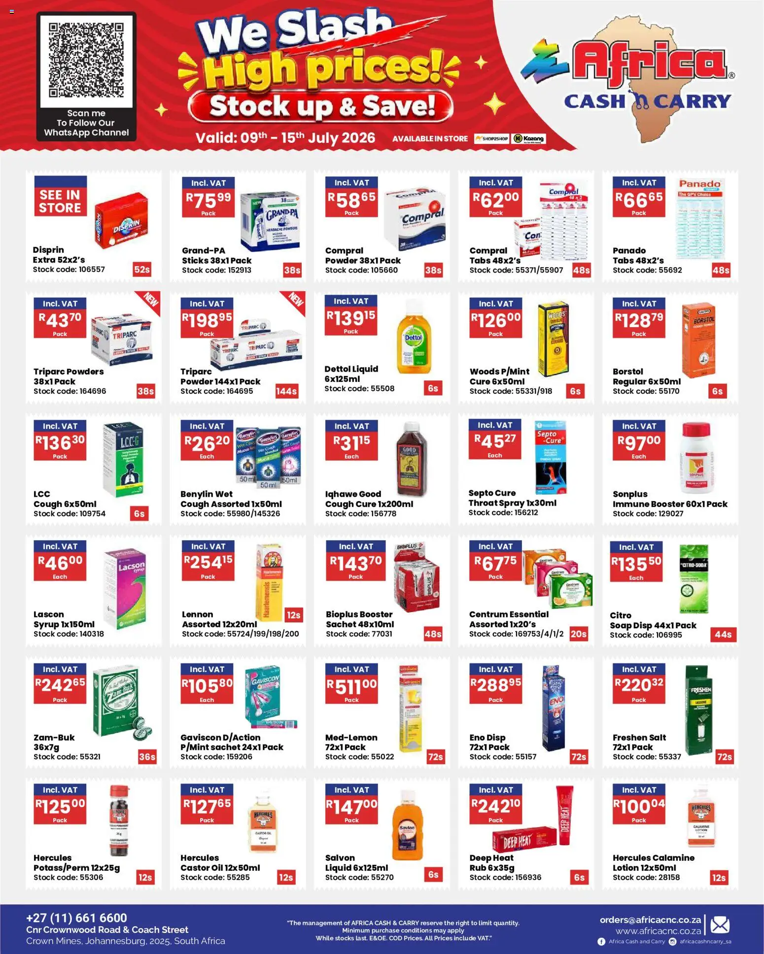 New Africa Cash & Carry catalogue – valid from 09/07/2026 | Page: 10 | Products: Oil, Powder, Stock, Salt