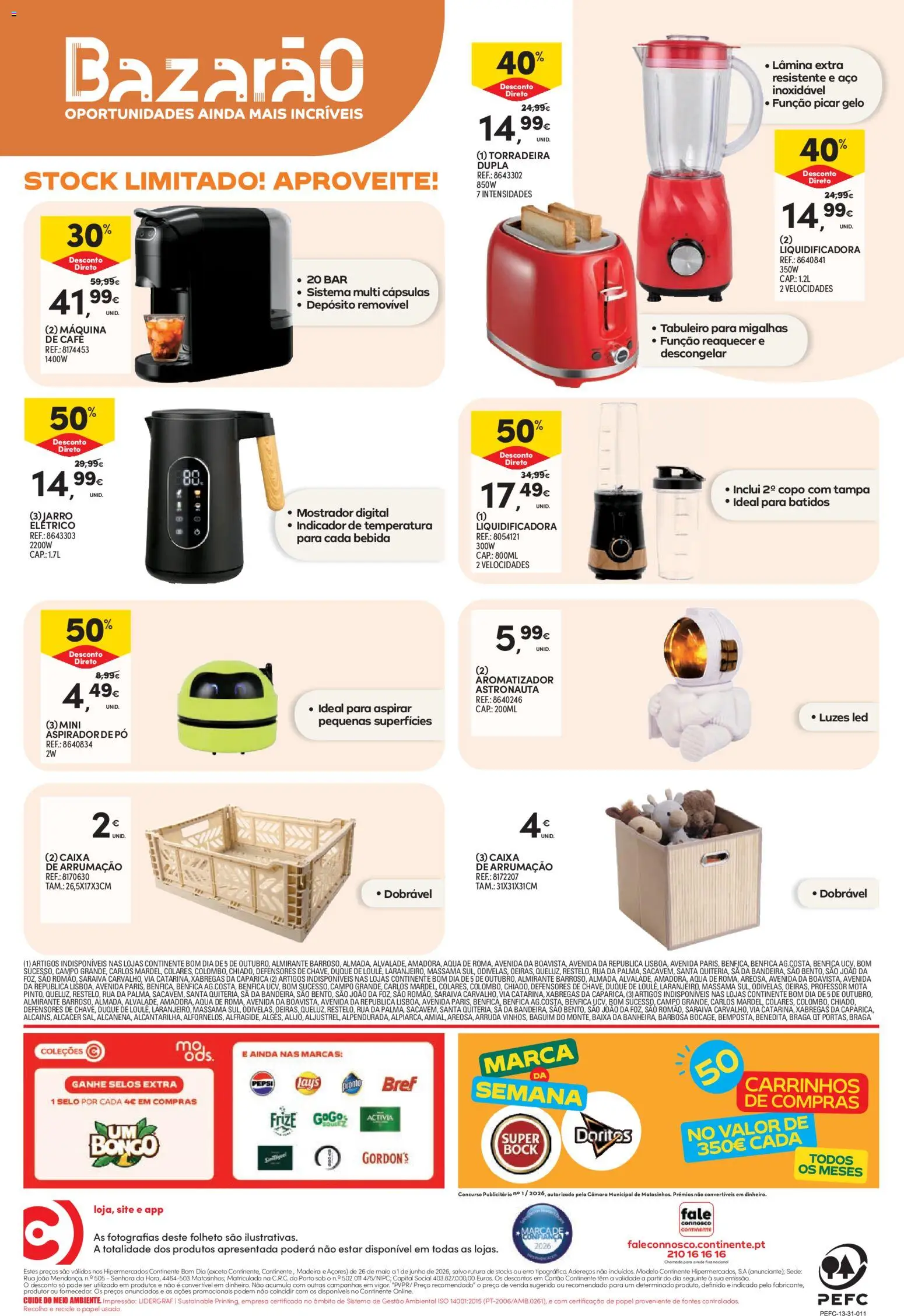 Continente Semanal Continente Bom Dia │ válido de 26.05.2026 | Página: 28 | Produtos: Máquina de café, Caixa, Café, Bebida