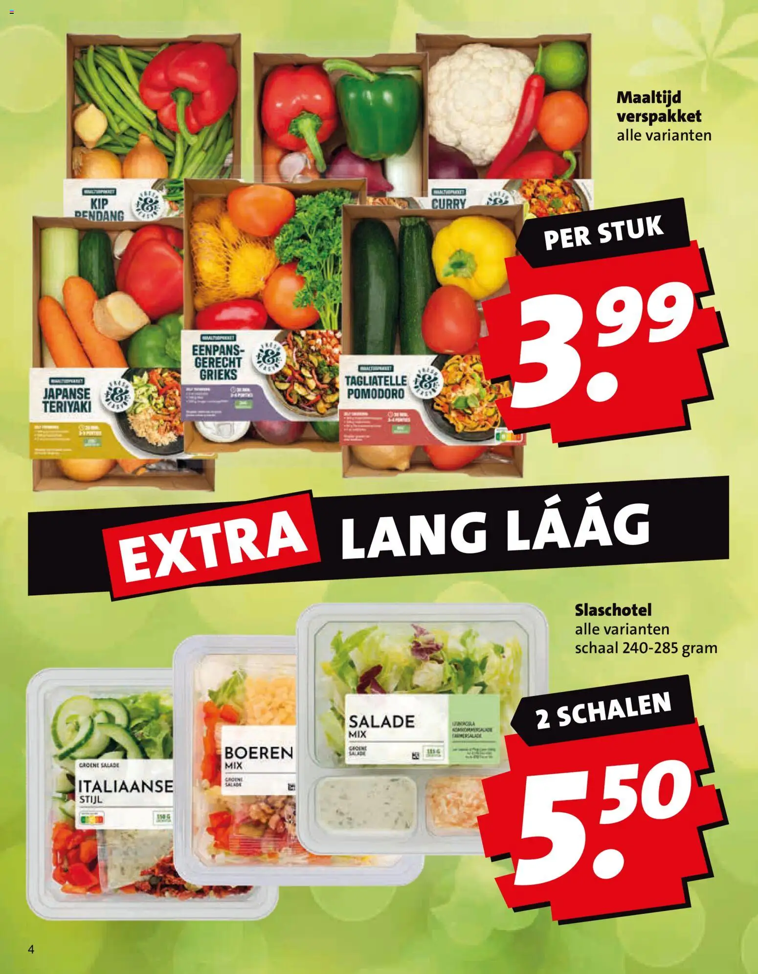 {H1} | Pagina: 4 | Producten: Schaal, Salade
