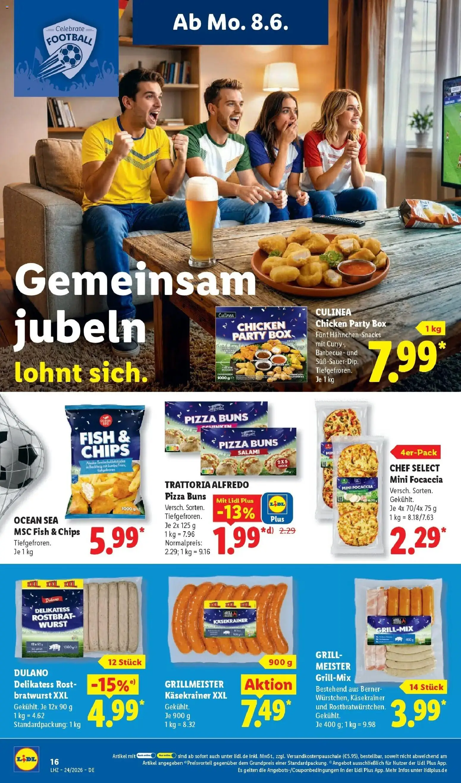 Lidl Prospekt Senftenberg – gültig ab 08.06.2026 | Seite: 32 | Produkte: Grill, Bratwurst, Salami, Chips