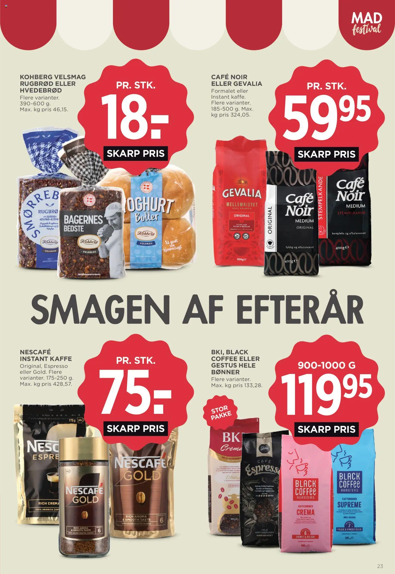Meny tilbudsavis – gyldig fra 28/08/2026 | Side: 37 | Produkter: Kaffe, Bønner, Rugbrød, Instant Kaffe
