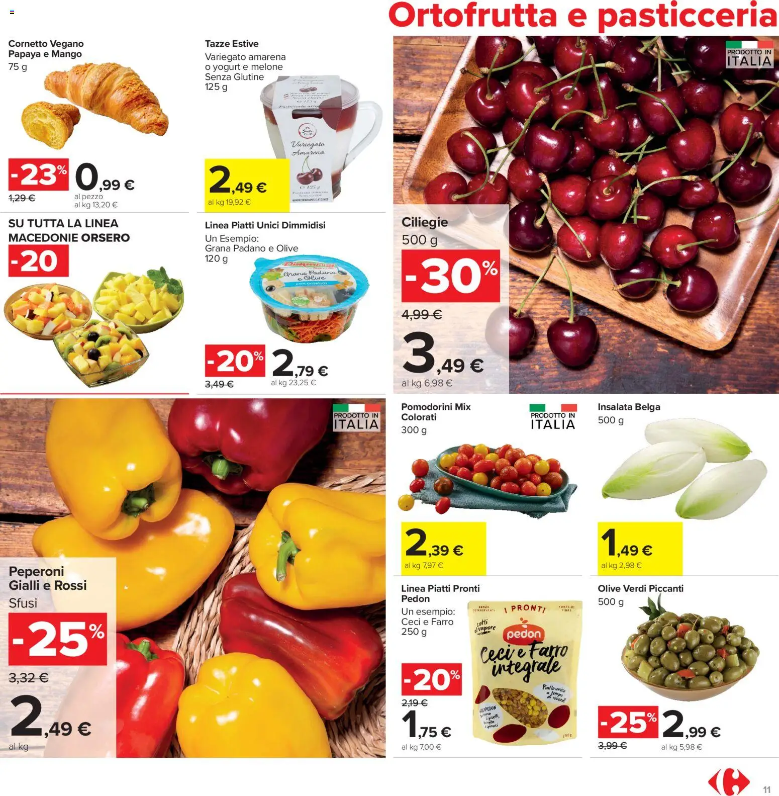 Volantino Carrefour del 16.06.2026 | Pagina: 11 | Prodotti: Yogurt, Peperoni, Ceci, Mango