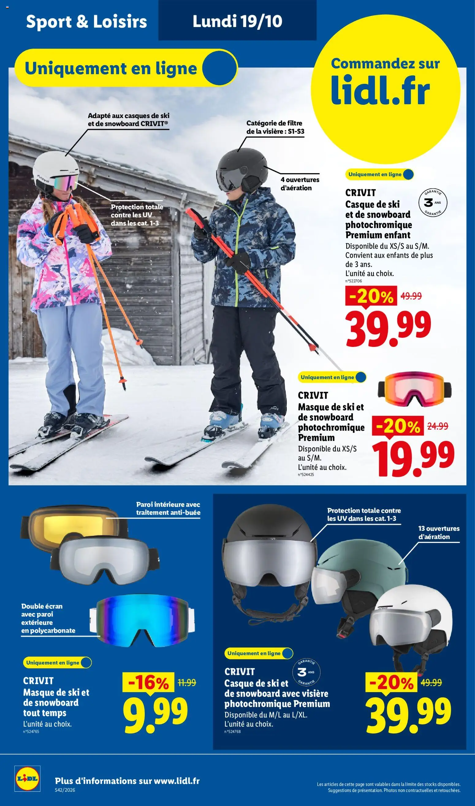 {H1} | Page: 6 | Produits: Filtre, Casque de ski, Masque, Crivit