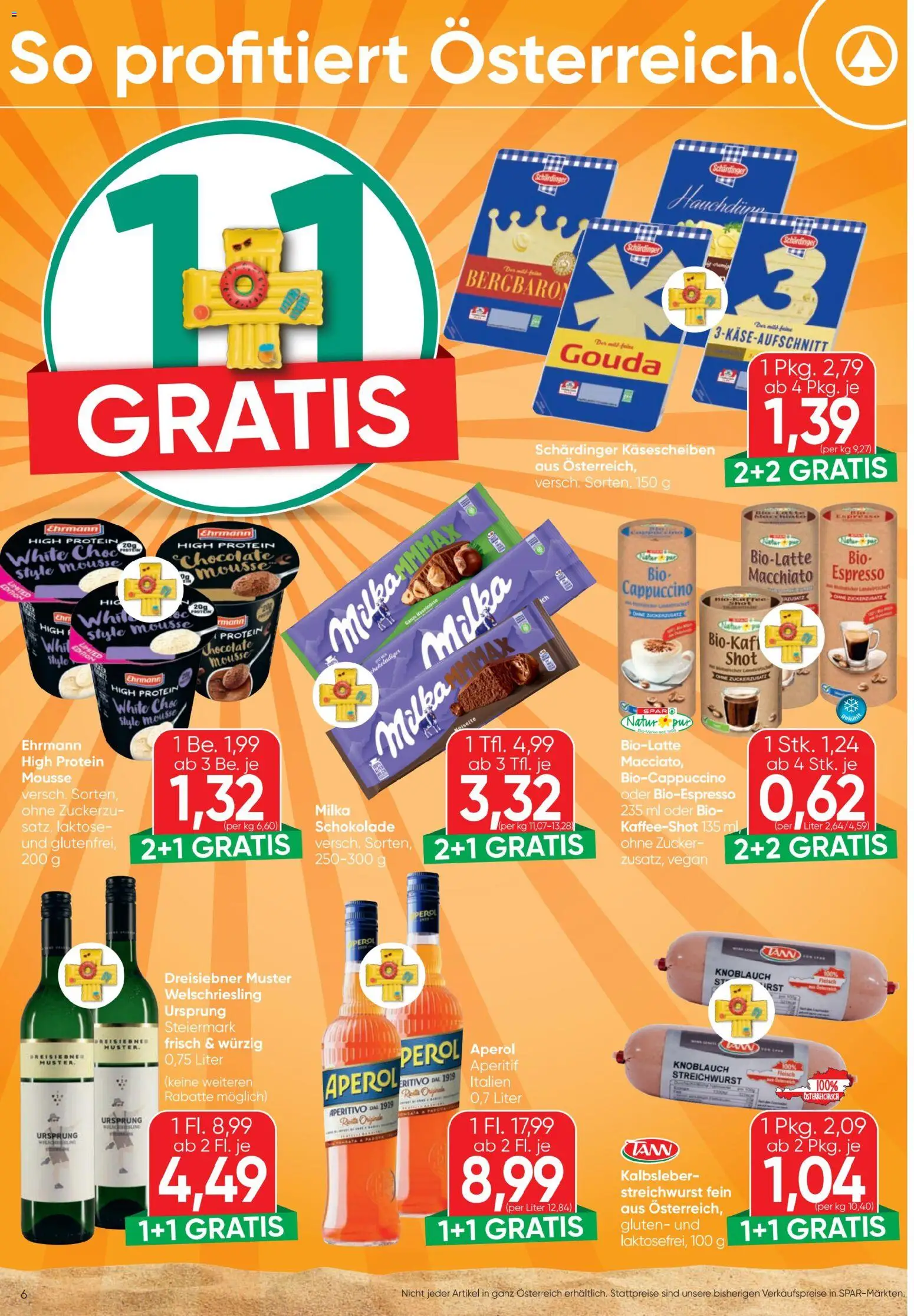 Spar - Flugblatt gültig ab 23.07.2026 | Seite: 6 | Produkte: Zucker, Knoblauch, Schokolade