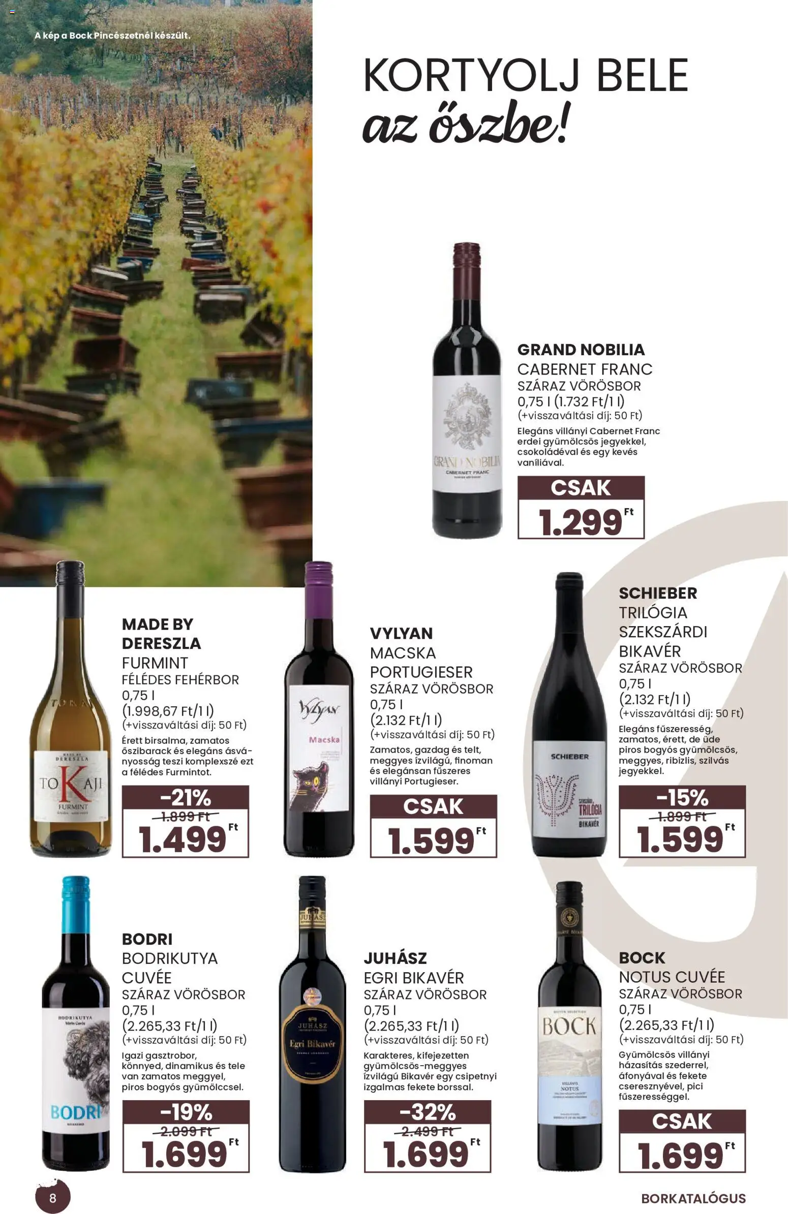 Interspar akciós ujság - amely érvényes a következő dátumtól: 2026.09.02. | Oldal: 8 | Termékek: Cabernet, Száraz vörösbor, Cuvée, Vörösbor
