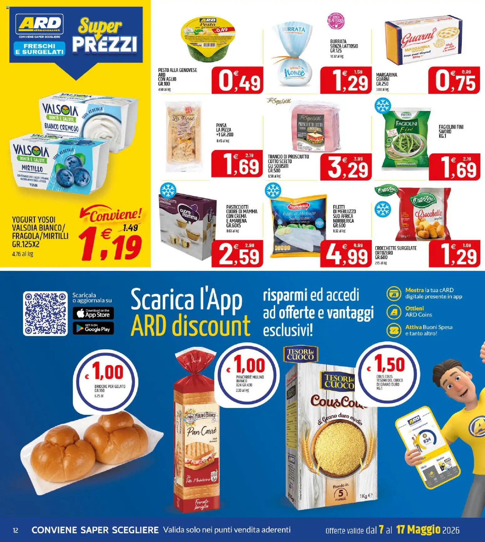 Volantino ARD Discount del 07.05.2026 | Pagina: 12 | Prodotti: Pesto, The, Fagiolini, Burrata