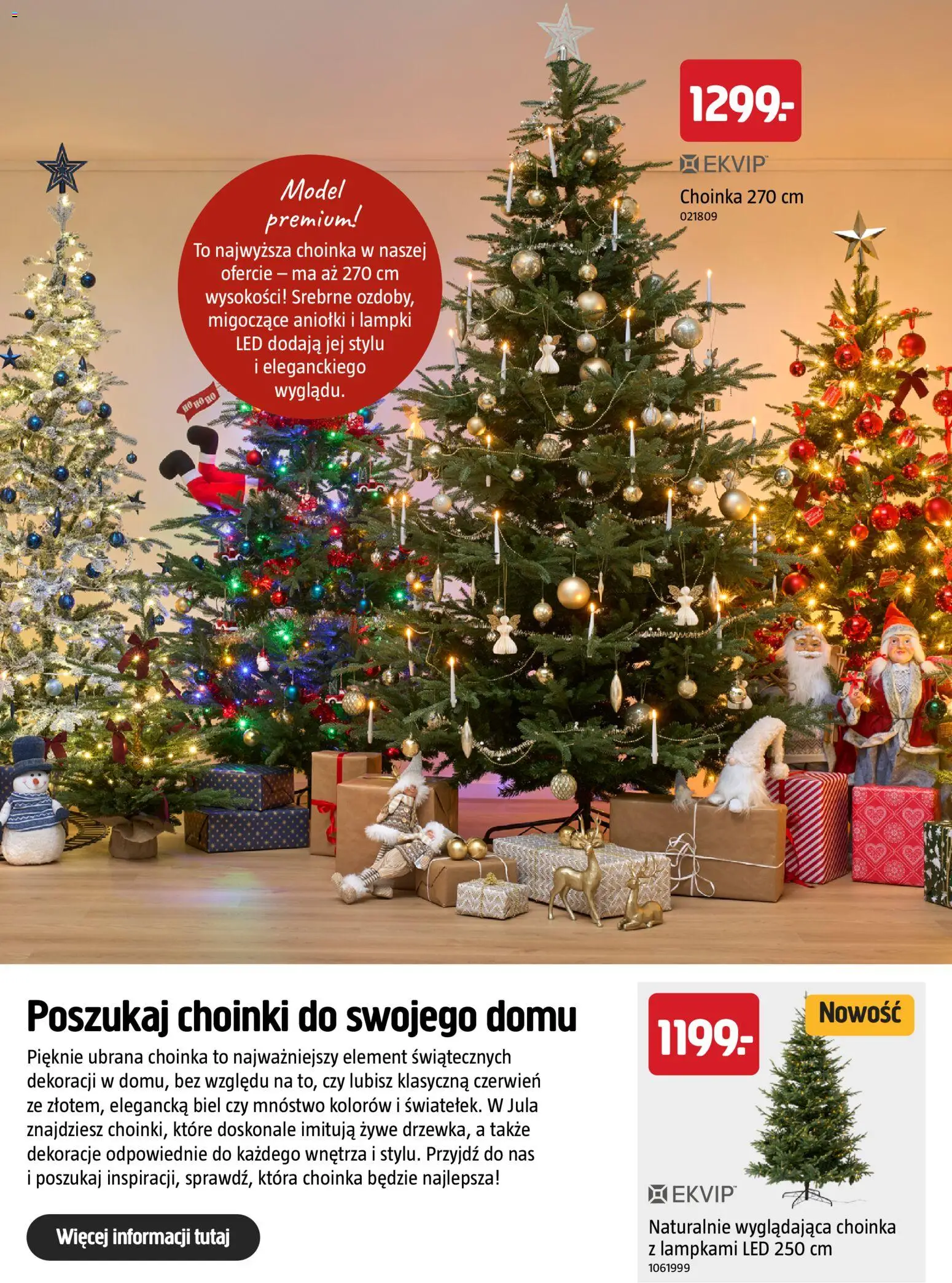 Jula gazetka - Zorganizuj całe Święta w niskich cenach od 22.10.2026 | Strona: 10 | Produkty: Choinka, Lampki, Dekoracje