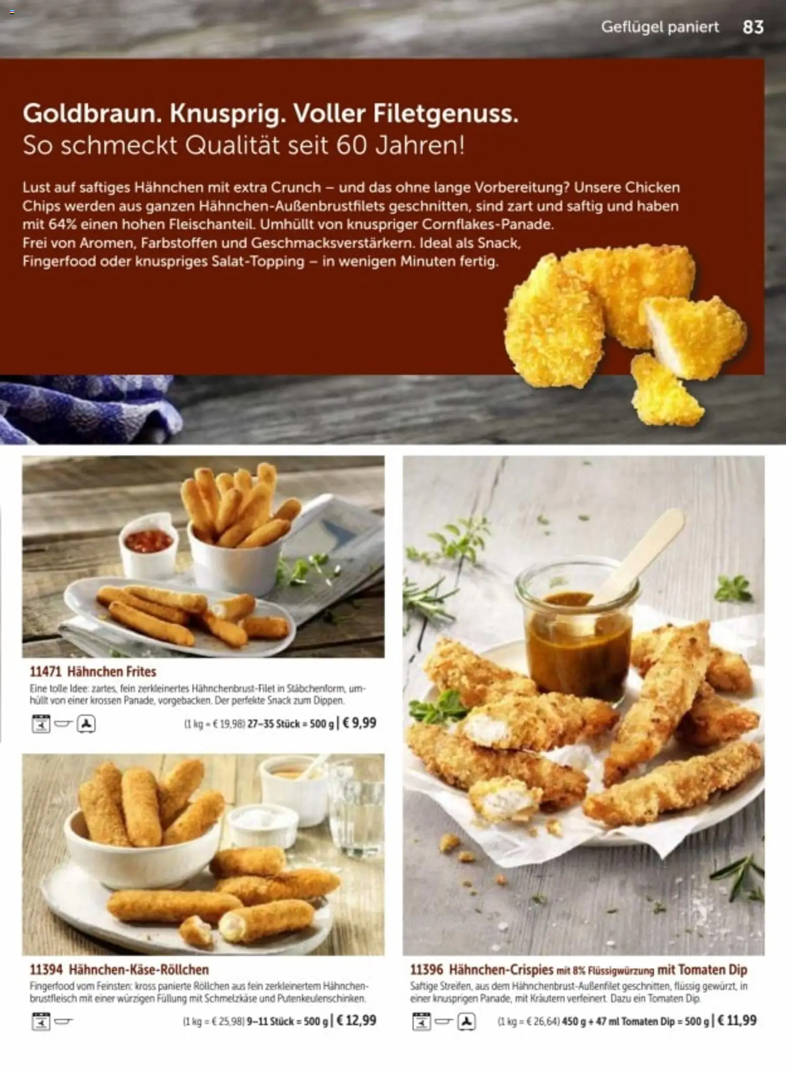 Bofrost Katalog – gültig ab 06.03.2026 | Seite: 83 | Produkte: Hahnchen, Tomaten, Chips