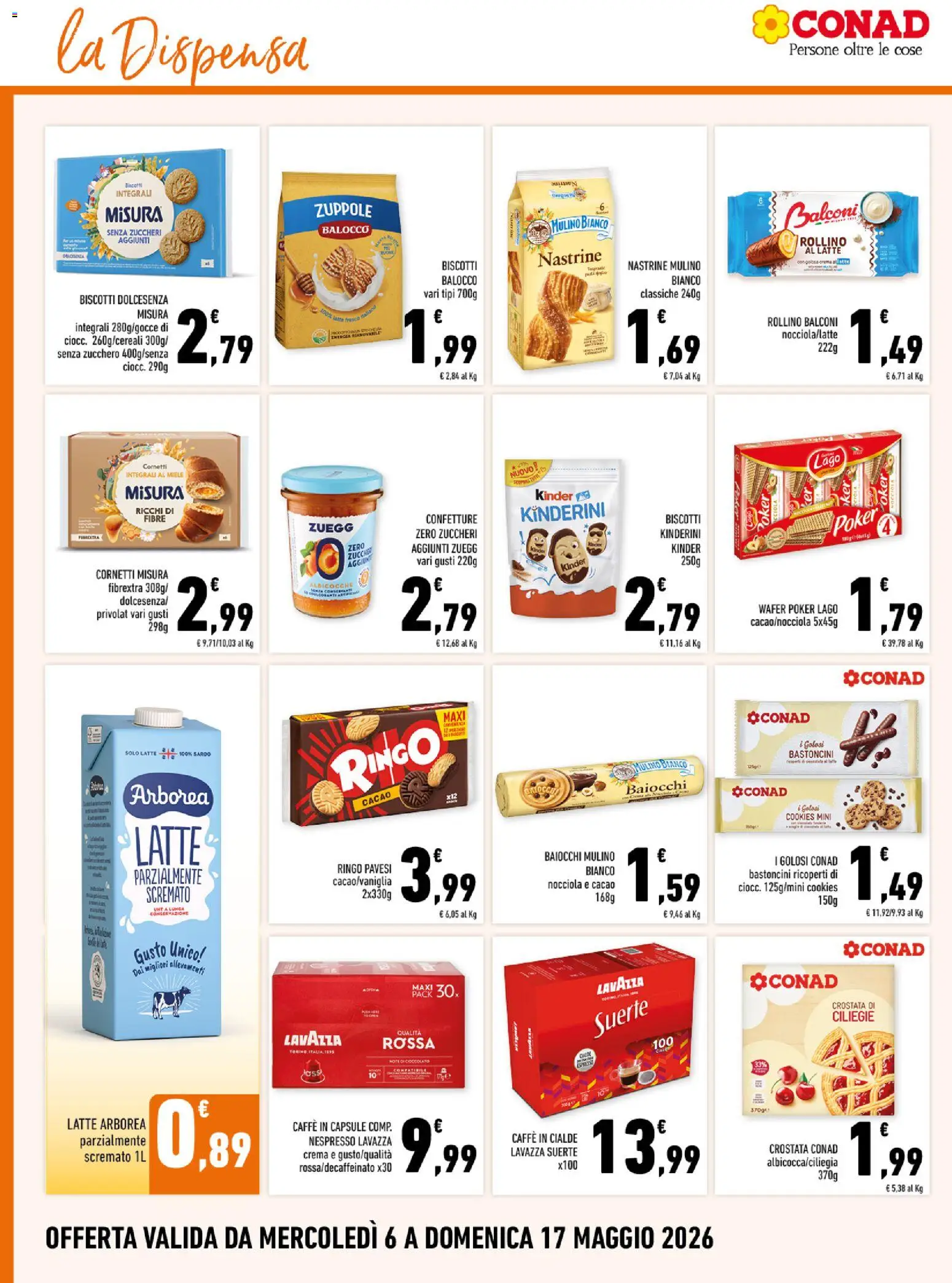 Volantino Conad del 06.05.2026 | Pagina: 12 | Prodotti: Caffè, Latte, Caffe in capsule, Miele
