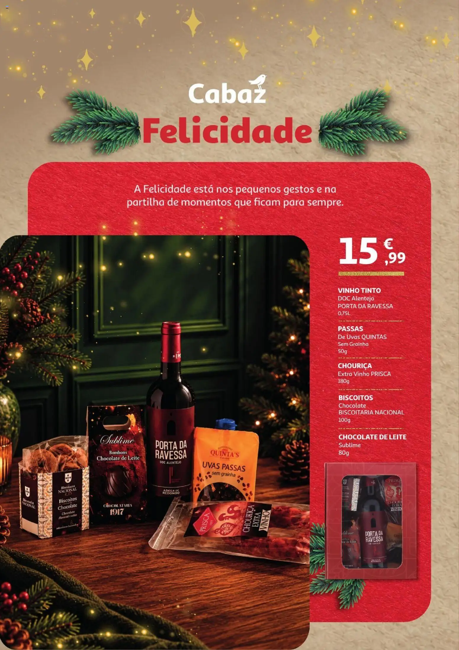 Auchan Cabazes de Natal 2026 │ válido de 01/11/2026 | Página: 4 | Produtos: Leite, Vinho, Uvas passas, Uvas