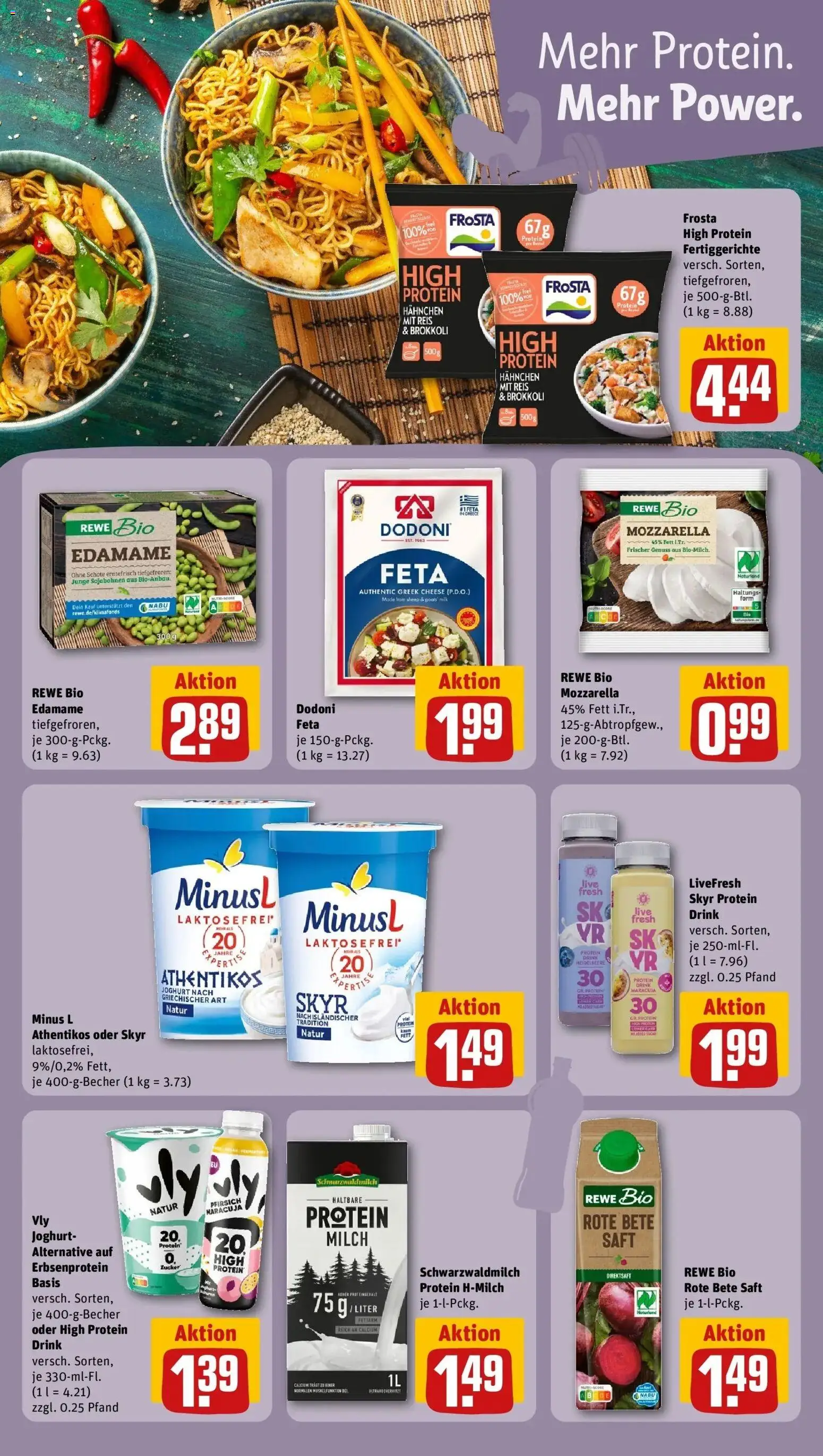 REWE Prospekt ab 21.09.2026 zum Blättern » Angebote | Seite: 29 | Produkte: Hahnchen, Mozzarella, Skyr, Saft