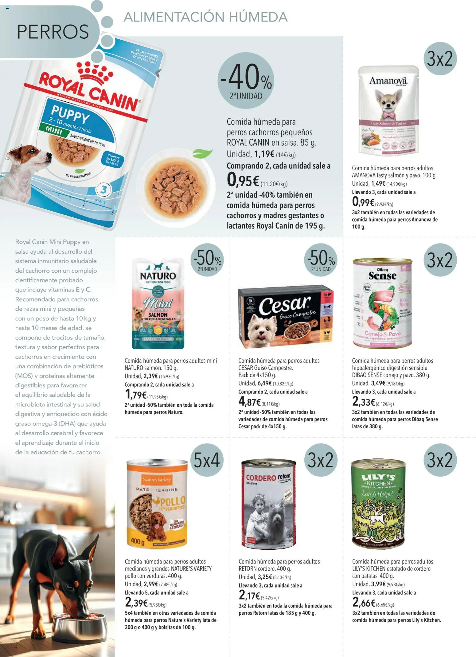 El Corte Inglés Mascota │ válido desde el 01/10/2026 | Página: 4 | Productos: Paté, Arroz, Salmón, Peso