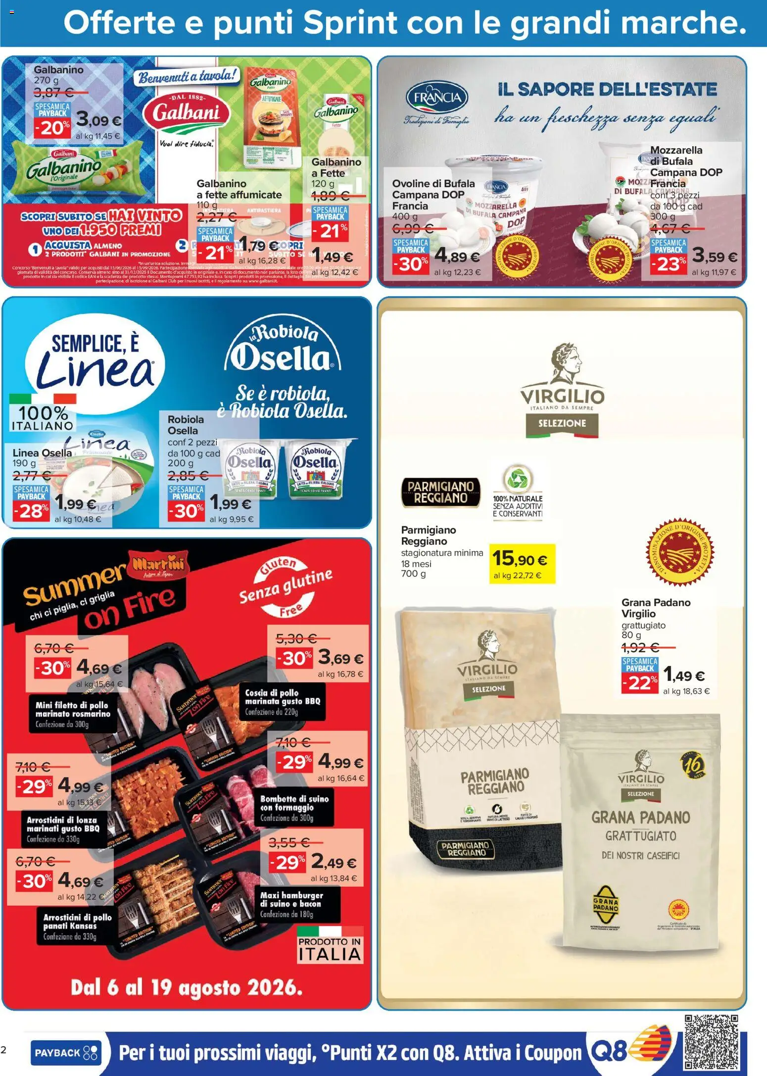 Volantino Carrefour del 06/08/2026 | Pagina: 2 | Prodotti: Senza glutine, Rosmarino, Bacon, Arrosticini