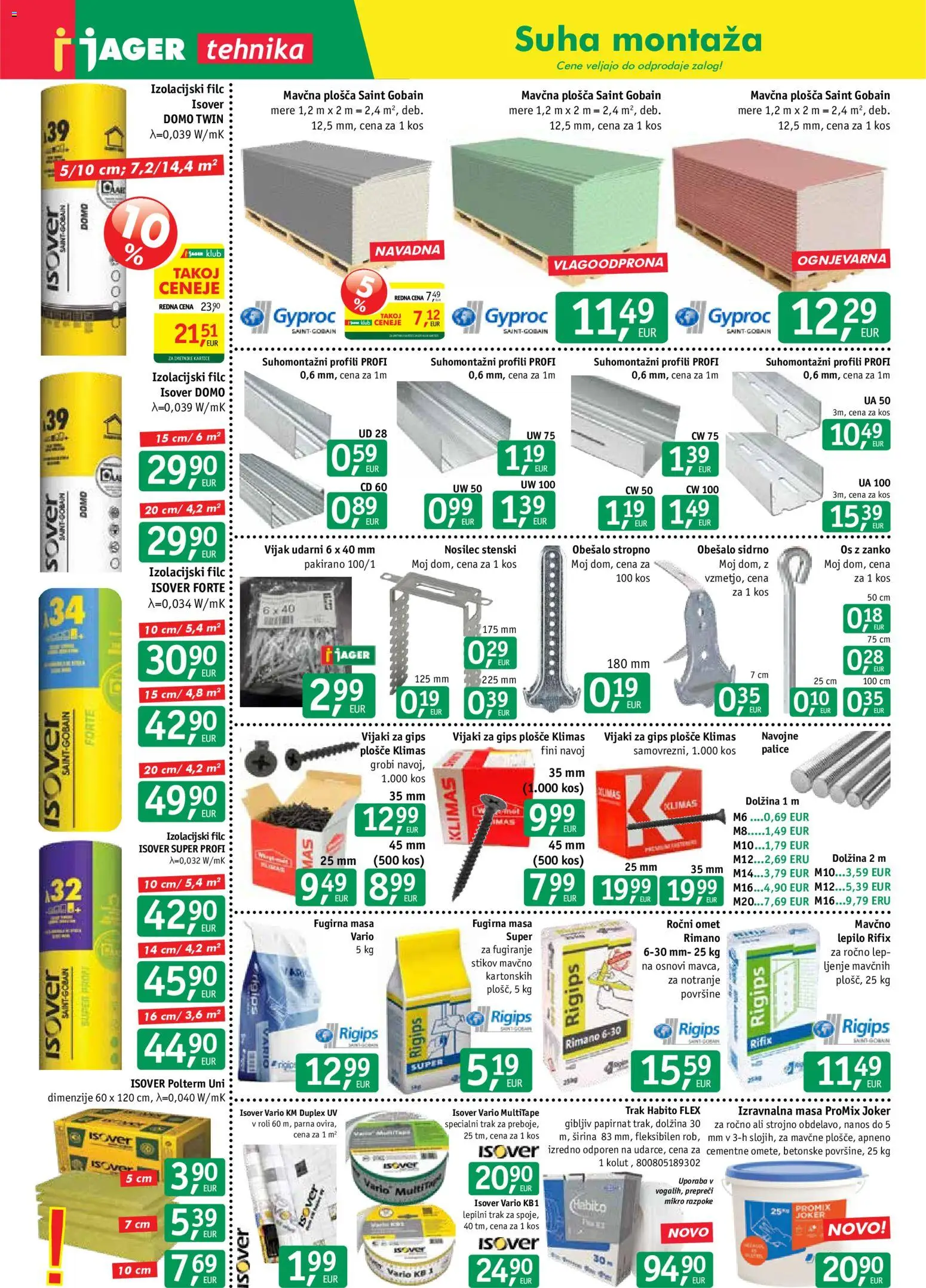 Novi Jager katalog ponudbe – veljaven od 28.10.2026 | Stran: 2 | Izdelki: Kos, Lepilo