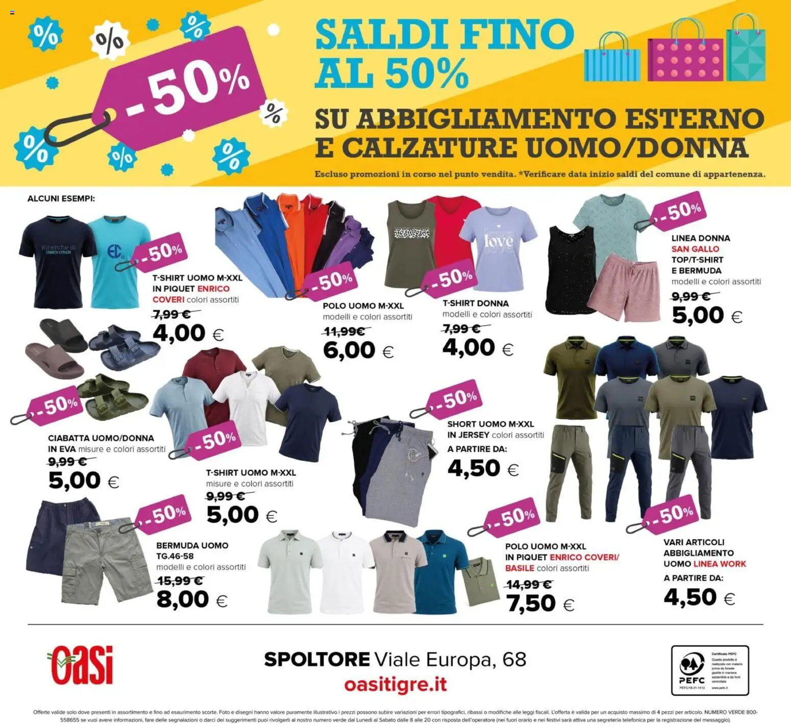 Volantino Oasi del 02/07/2026 | Pagina: 28 | Prodotti: Bermuda, Data, Polo