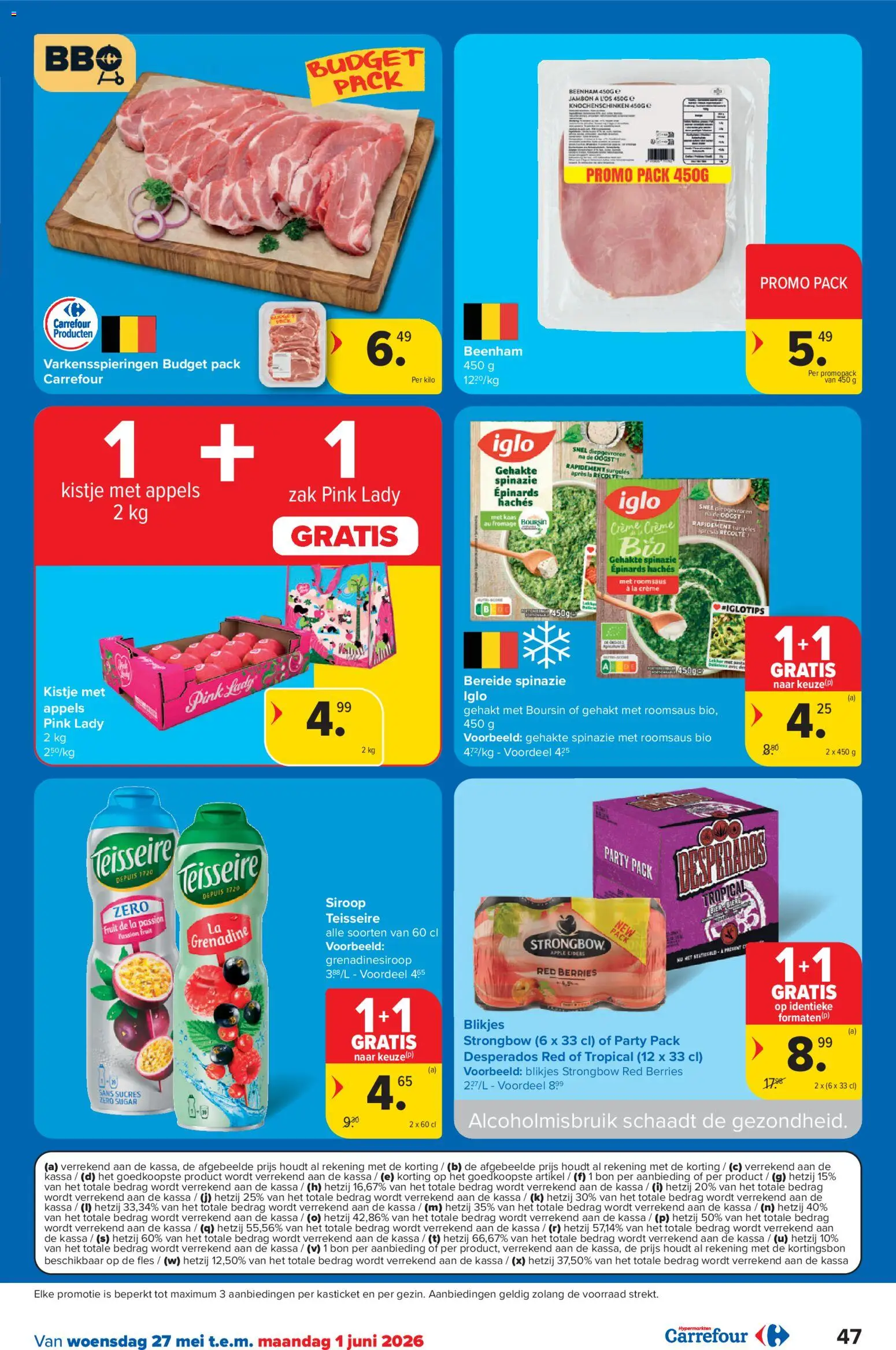 {H1} | Pagina: 47 | Producten: Gehakt, Fles, Appels, Spinazie