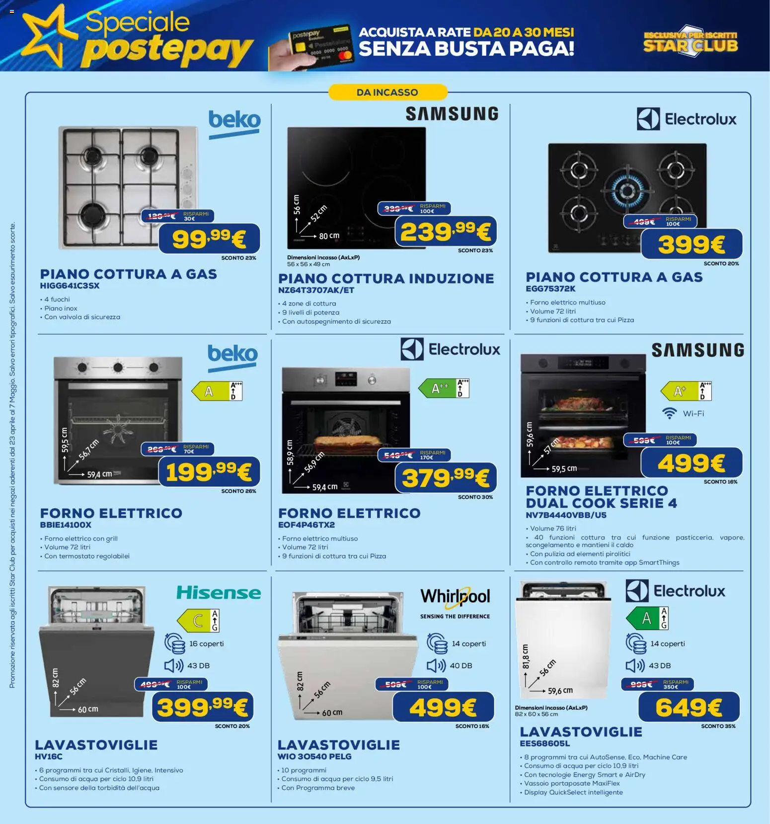 Volantino Euronics del 23.04.2026 | Pagina: 25 | Prodotti: Pizza, Portaposate, Forno elettrico, Samsung