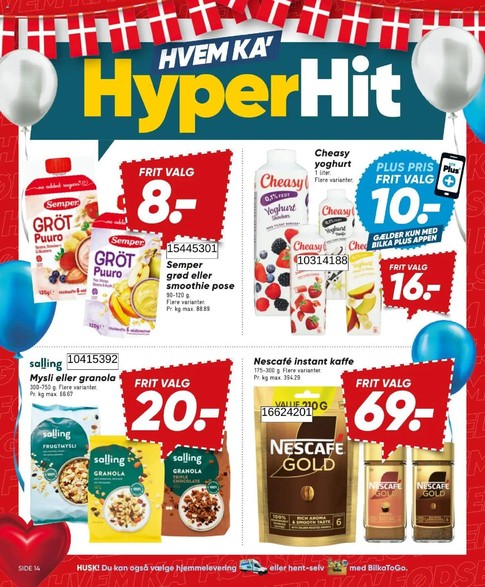 Bilka tilbudsavis – gyldig fra 31/07/2026 | Side: 14 | Produkter: Yoghurt, Kaffe, Smoothie, Sukker