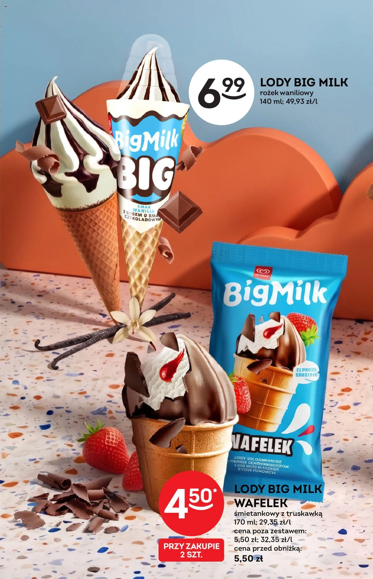 Żabka gazetka - Katalog lodowy od 10.08.2026 | Strona: 14 | Produkty: Wafelek, Big Milk, Lody, Wanilia