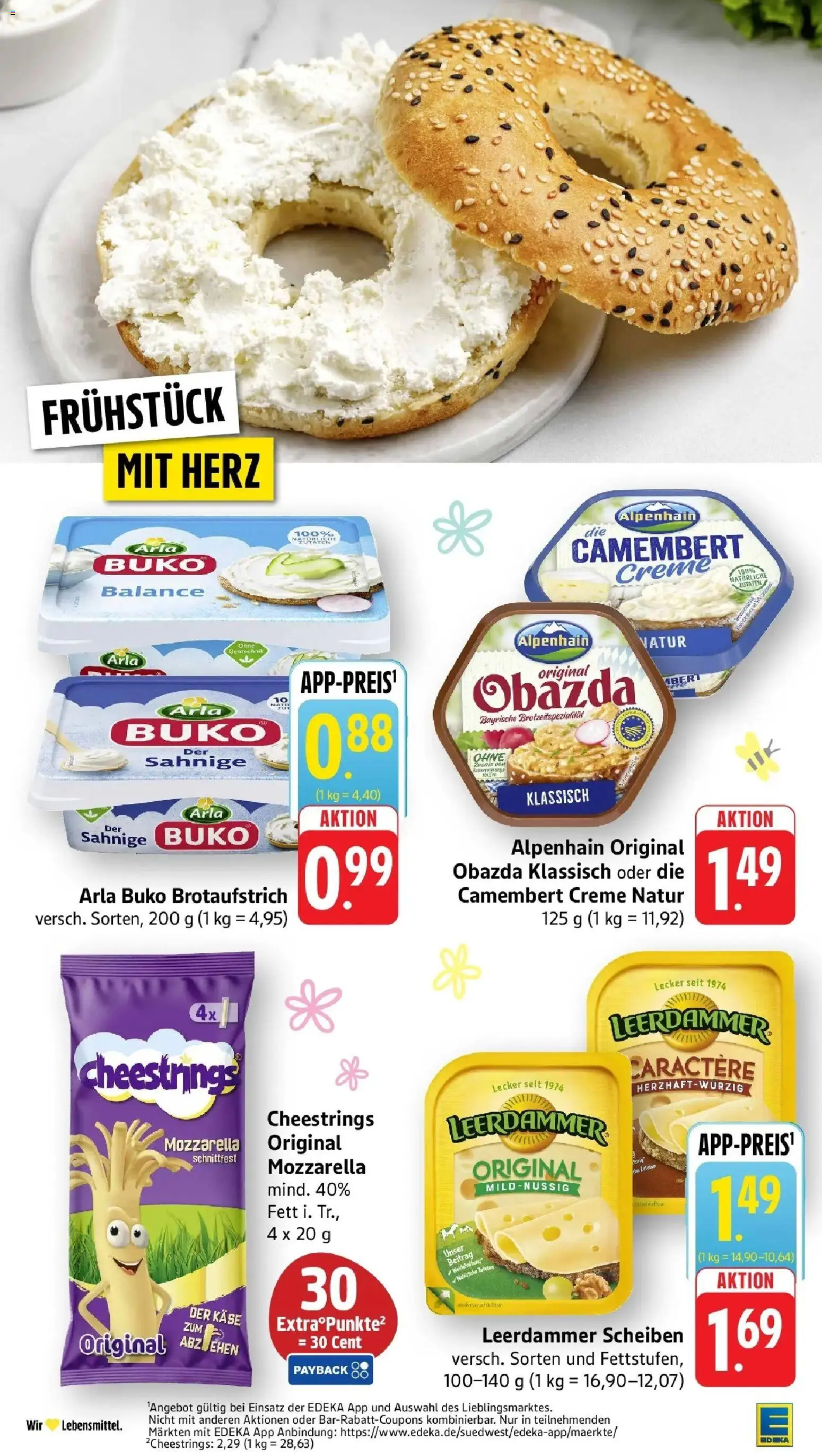 Edeka prospekt Bitburg	 – gültig ab 23.03.2026 | Seite: 17 | Produkte: Käse, Leerdammer, Creme, Arla buko