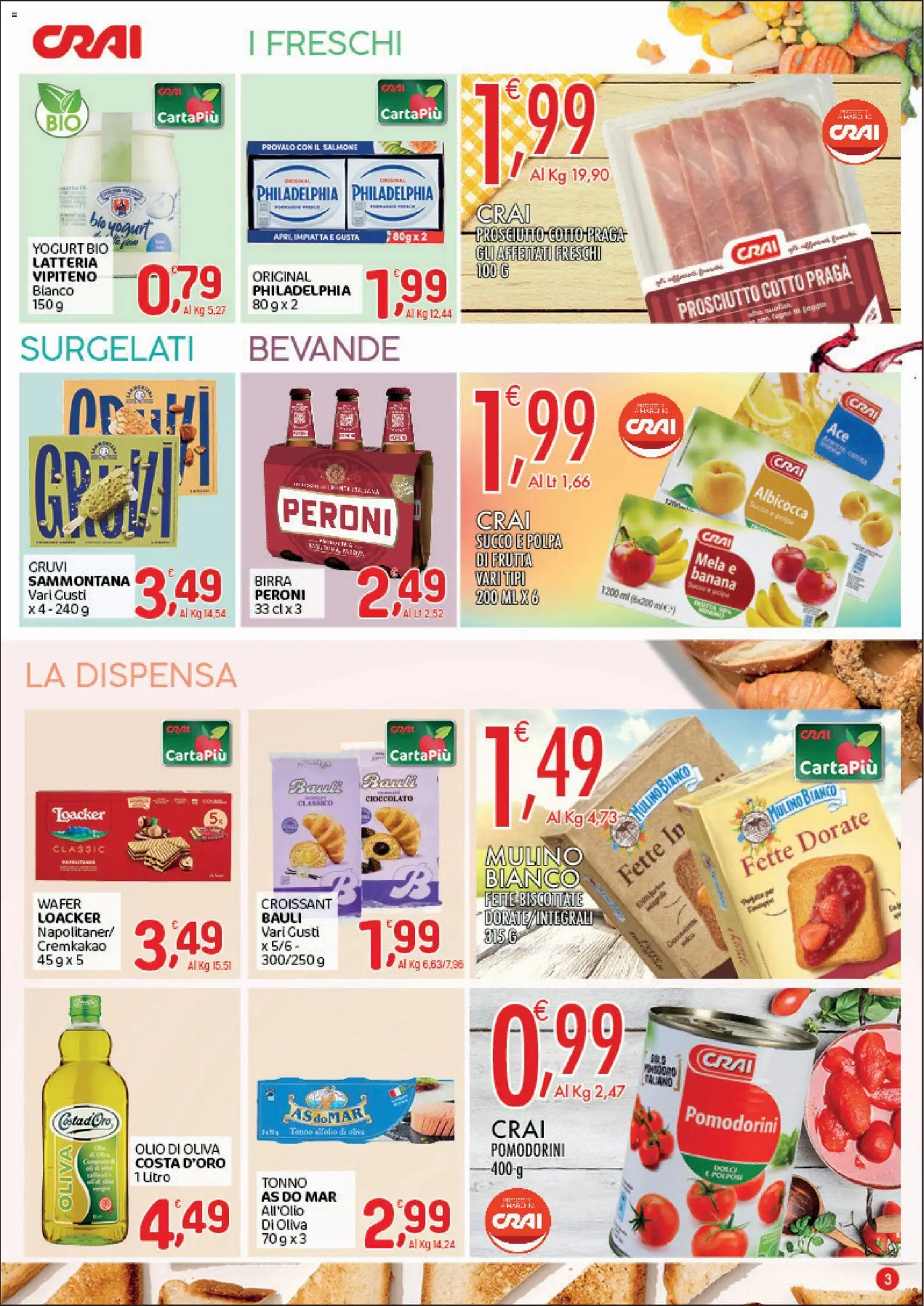 Volantino CRAI del 03/09/2026 | Pagina: 3 | Prodotti: Frutta, Olio, Tonno, Olio di Oliva