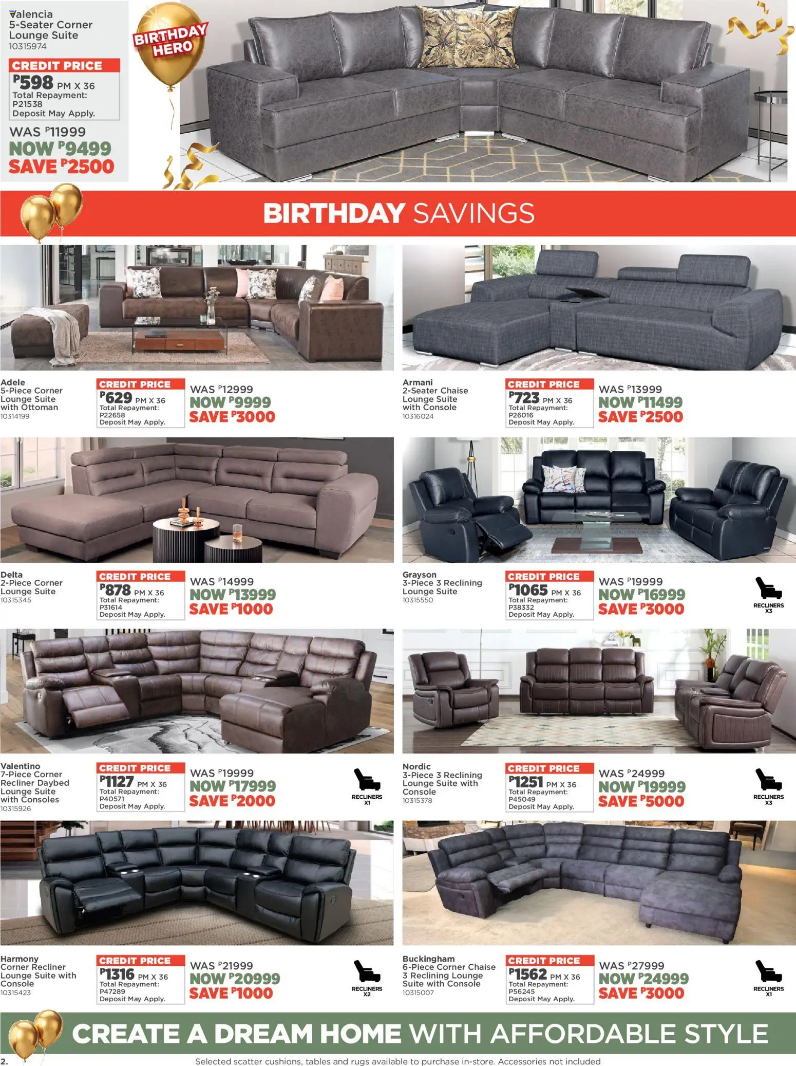 New House and Home catalogue – valid from 13.04.2026 | Page: 2 | Products: Lounge suite, Ottoman, Chaise