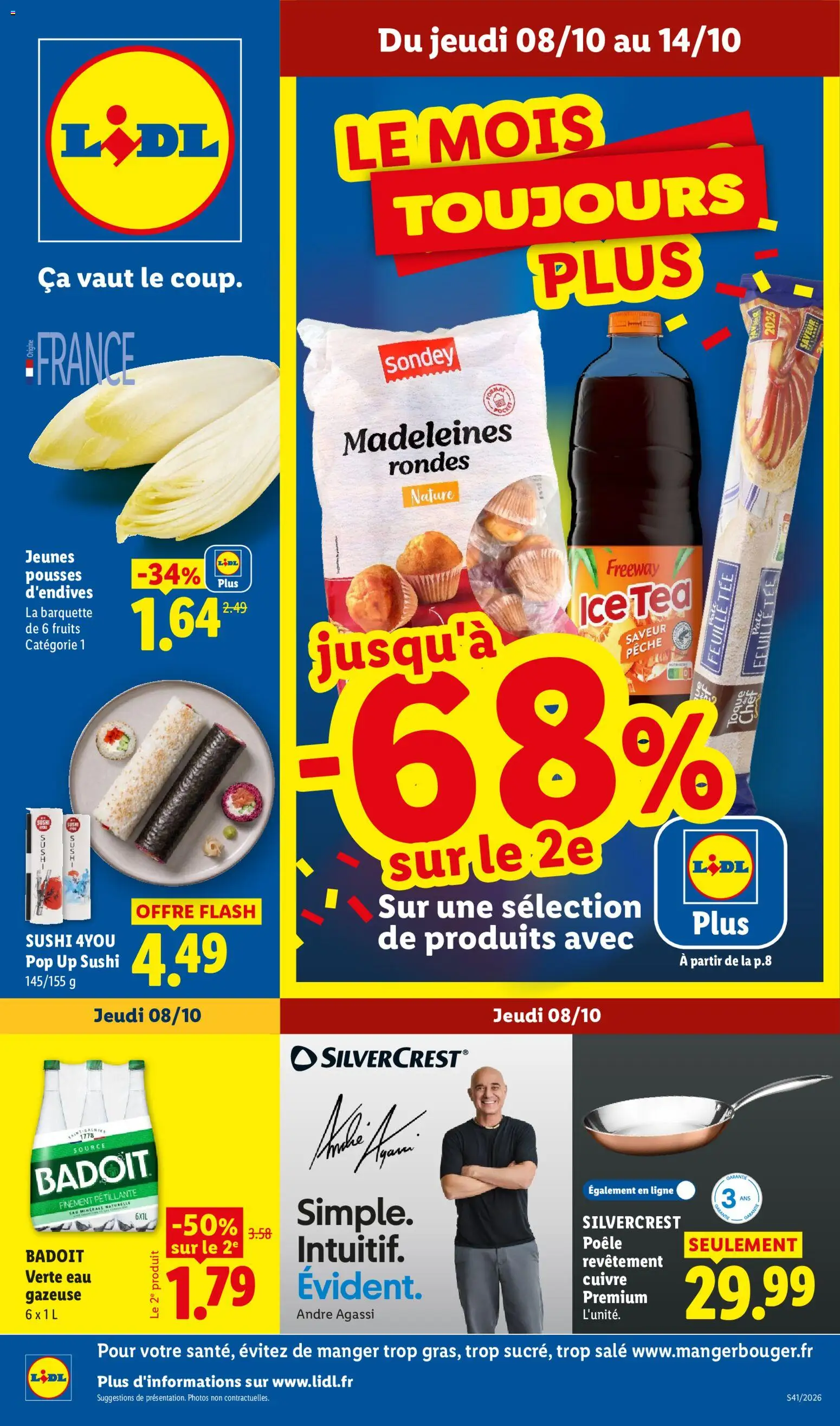 {H1} | Page: 1 | Produits: Pêche, Madeleines, Silvercrest, Fruits