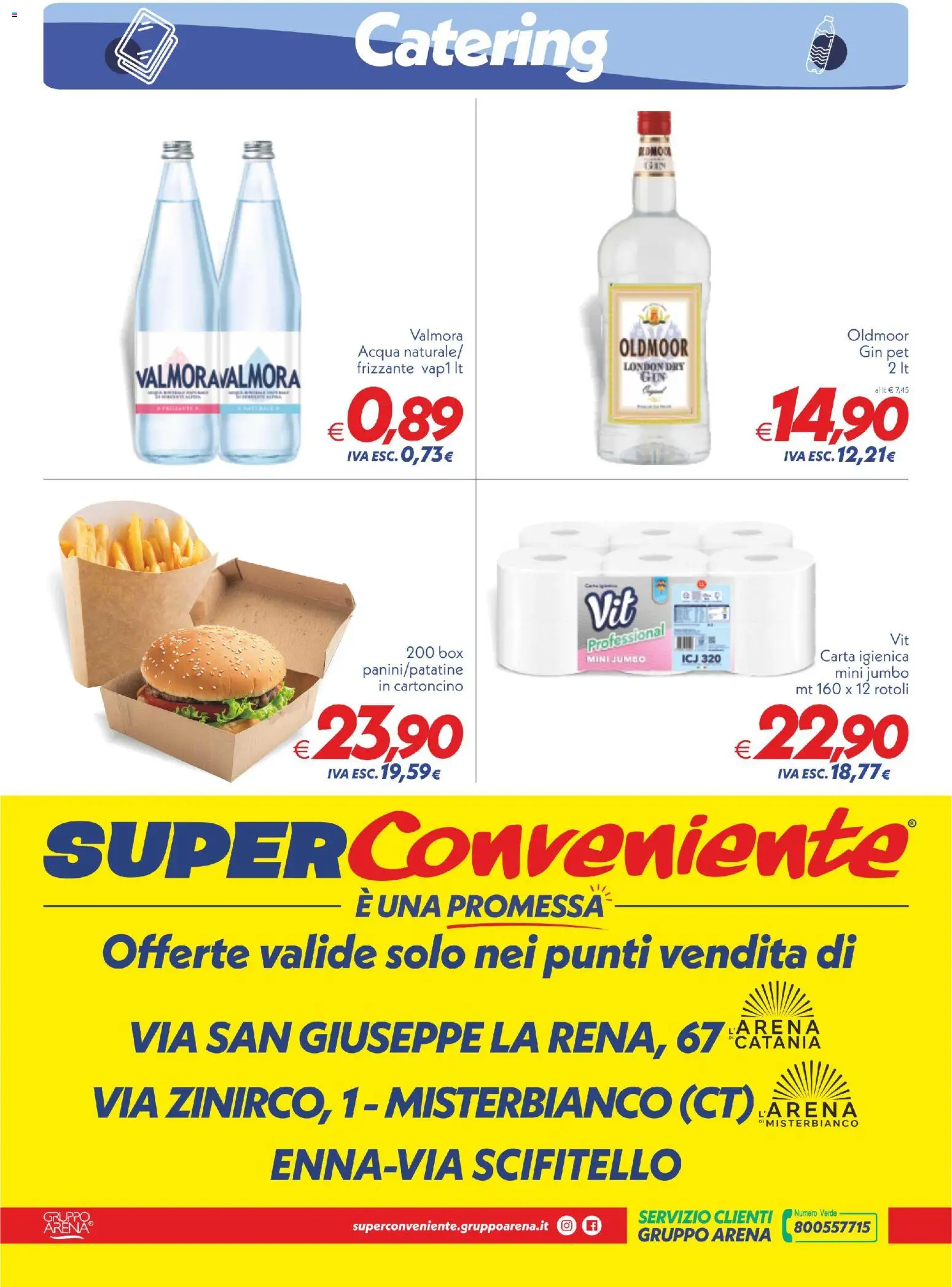 Volantino SuperConveniente del 21/08/2026 | Pagina: 4 | Prodotti: Carta igienica, Gin, Acqua