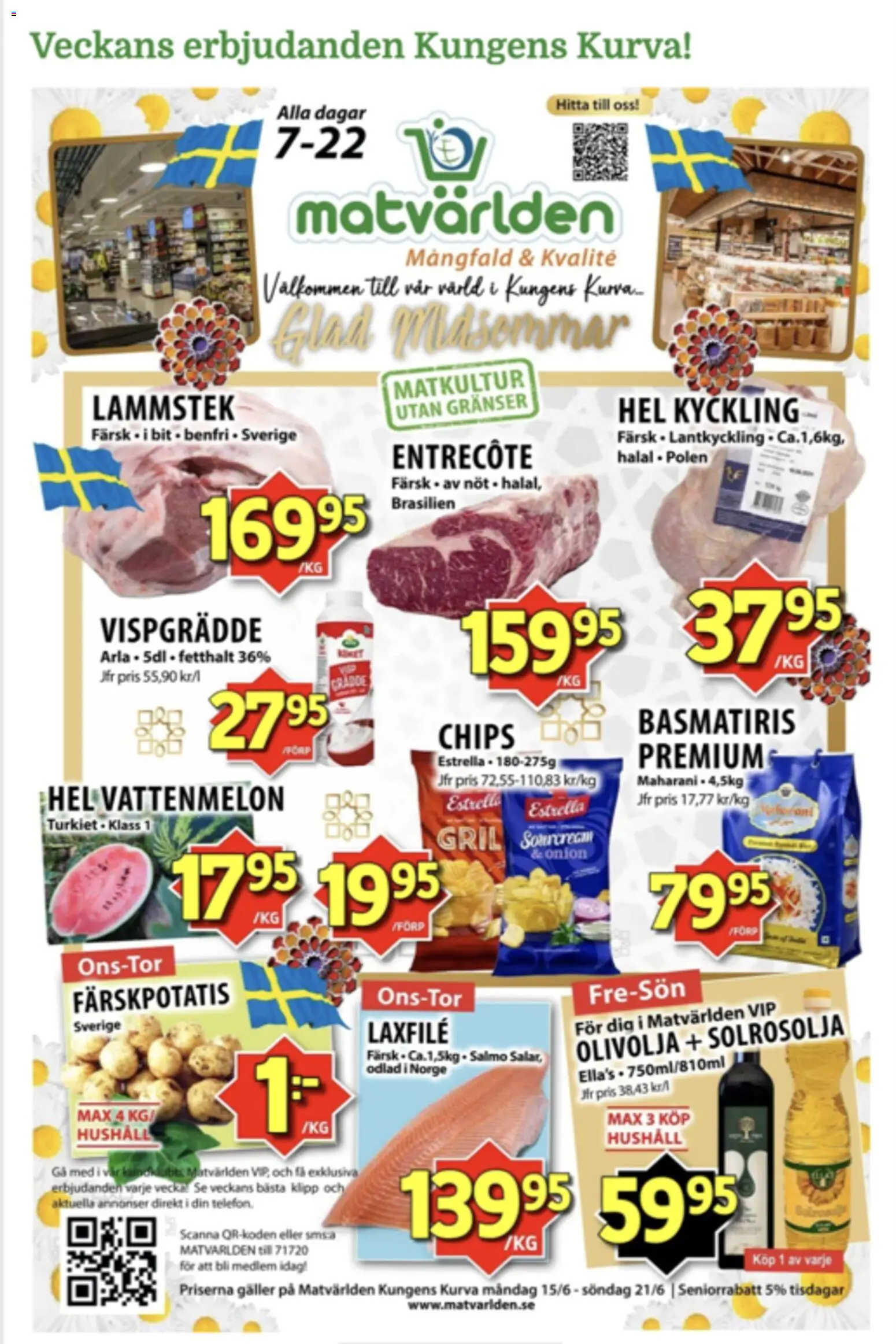 Matvärlden reklamblad aktuell från 15.06.2026 | Sida: 1