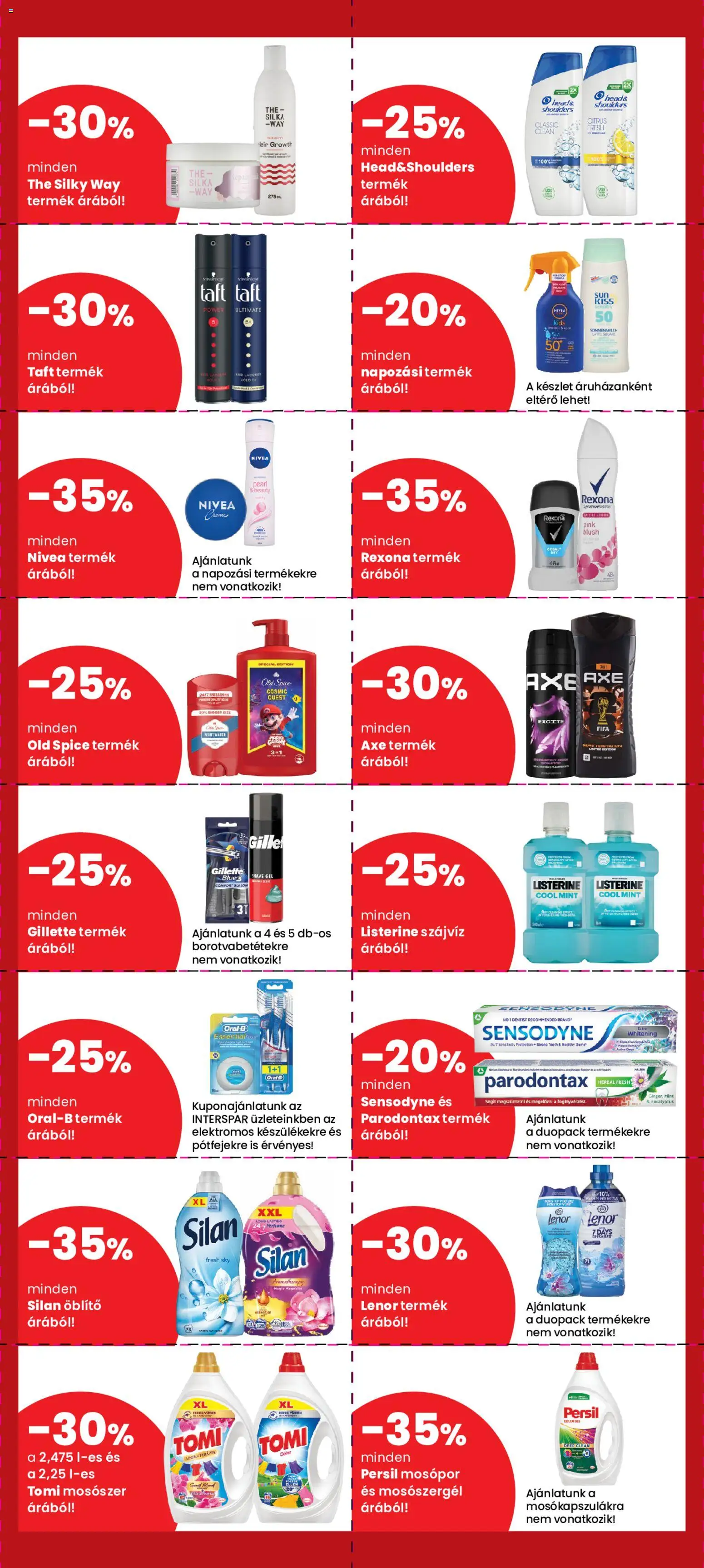 Interspar akciós ujság - amely érvényes a következő dátumtól: 2026.07.02. | Oldal: 4 | Termékek: Old spice, Szájvíz, Mosópor, Mosószer