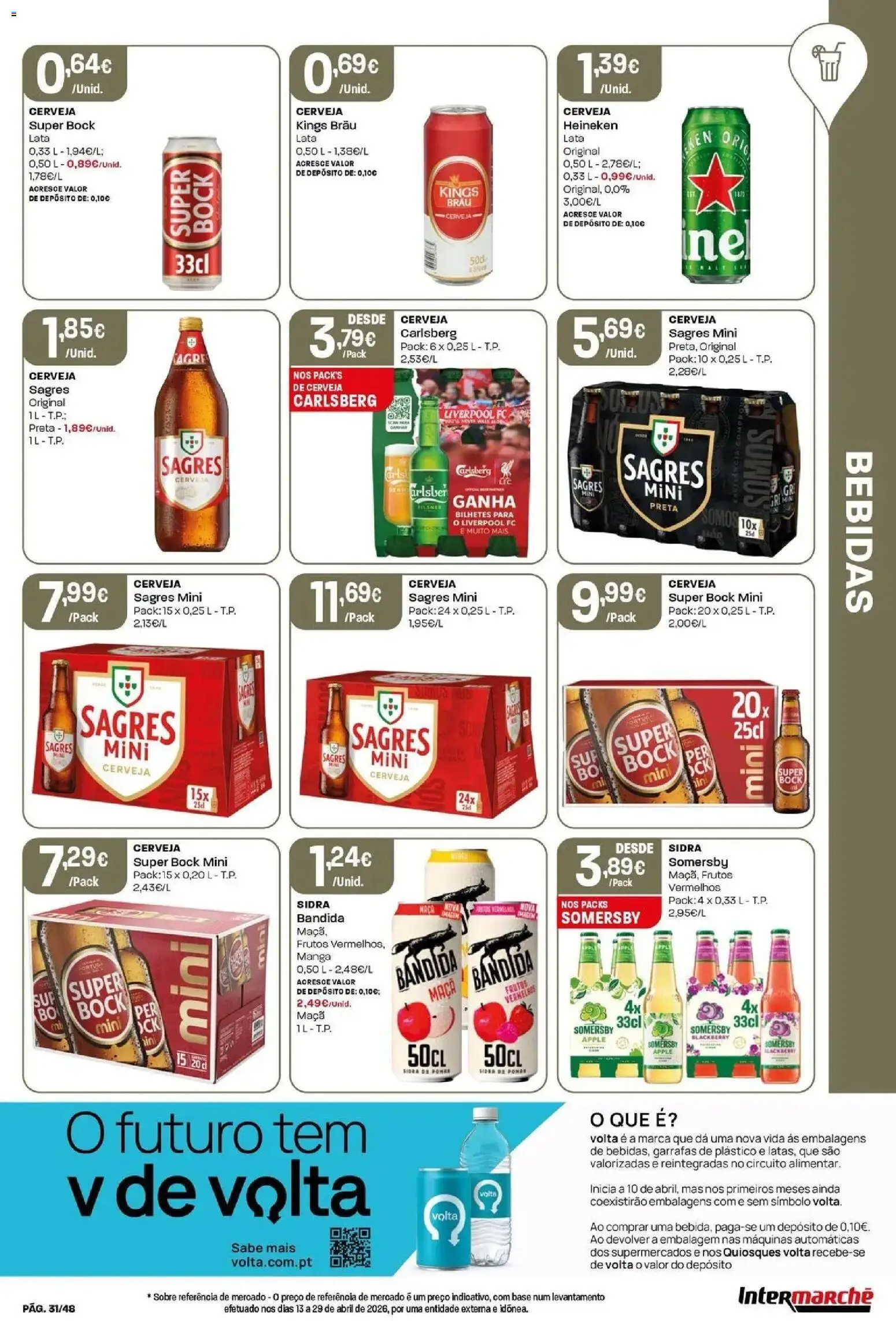Intermarché - Isto é que são preços BAIXOS! │ válido de 28.05.2026 | Página: 31 | Produtos: Super bock, Base, Maça, Cerveja