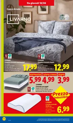 Anteprima del volantino LIVARNO Completo lenzuola matrimoniali, Con cotone, Lenzuolo con angoli: 170-180 x 200 cm, Lenzuolo superiore: 240 x 280 cm, 2 federe: 50 x 80 cm (ciascuna) valido a partire dal 18.06.2026 | Pagina: 26