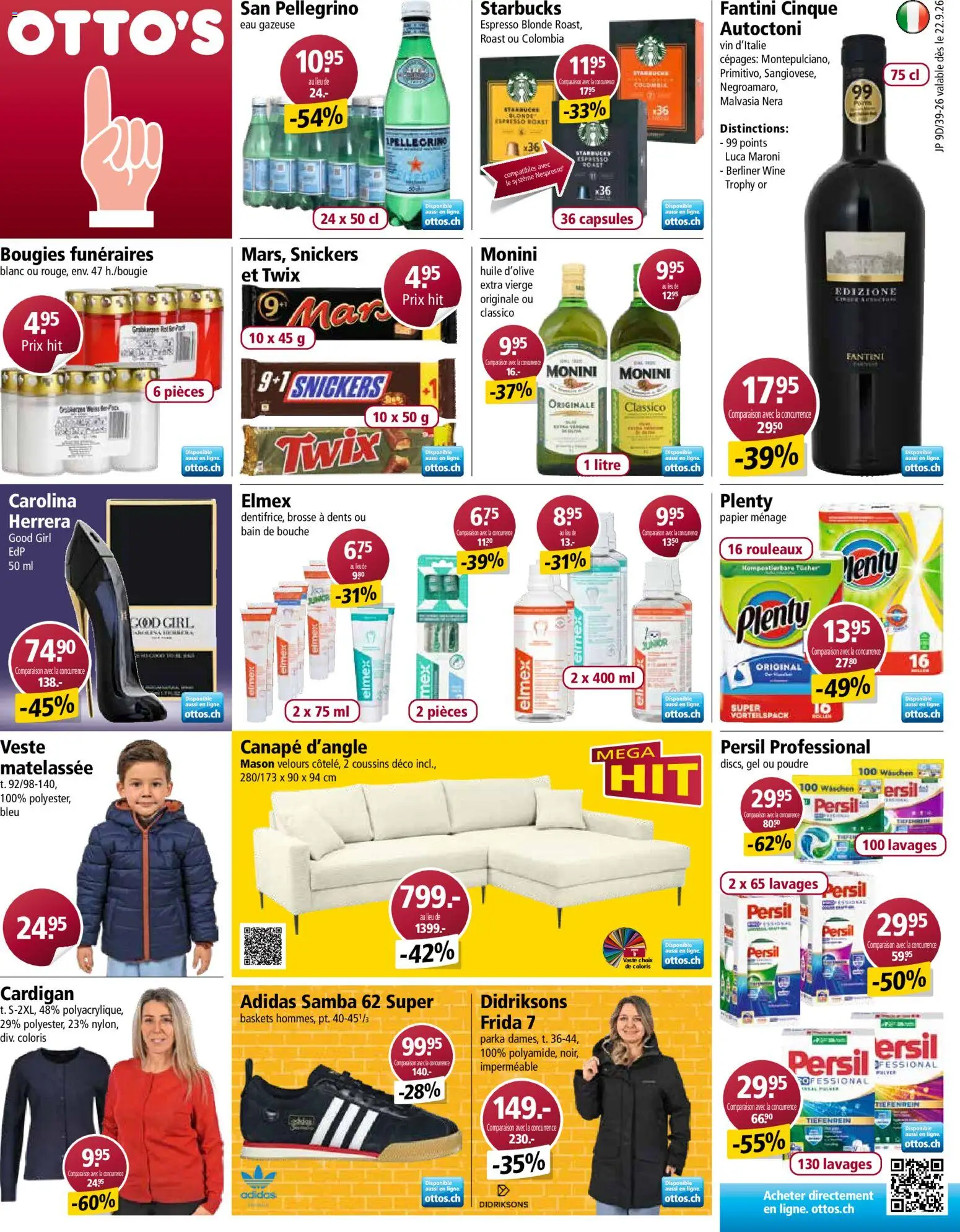 Otto's aktionen FR – gültig ab 22.09.2026 | Seite: 1 | Produkte: Pulver, Snickers, Twix, Parka