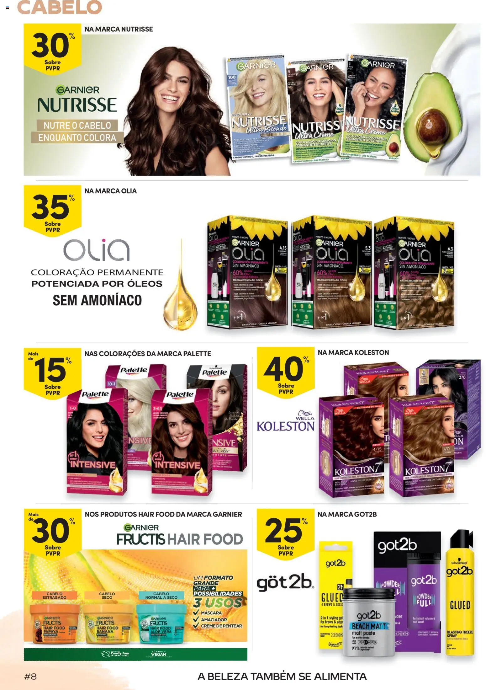 Continente Beleza Receita perfeita para um cuidado total │ válido de 18/08/2026 | Página: 8 | Produtos: Banana, Louro, Aloe Vera, Creme
