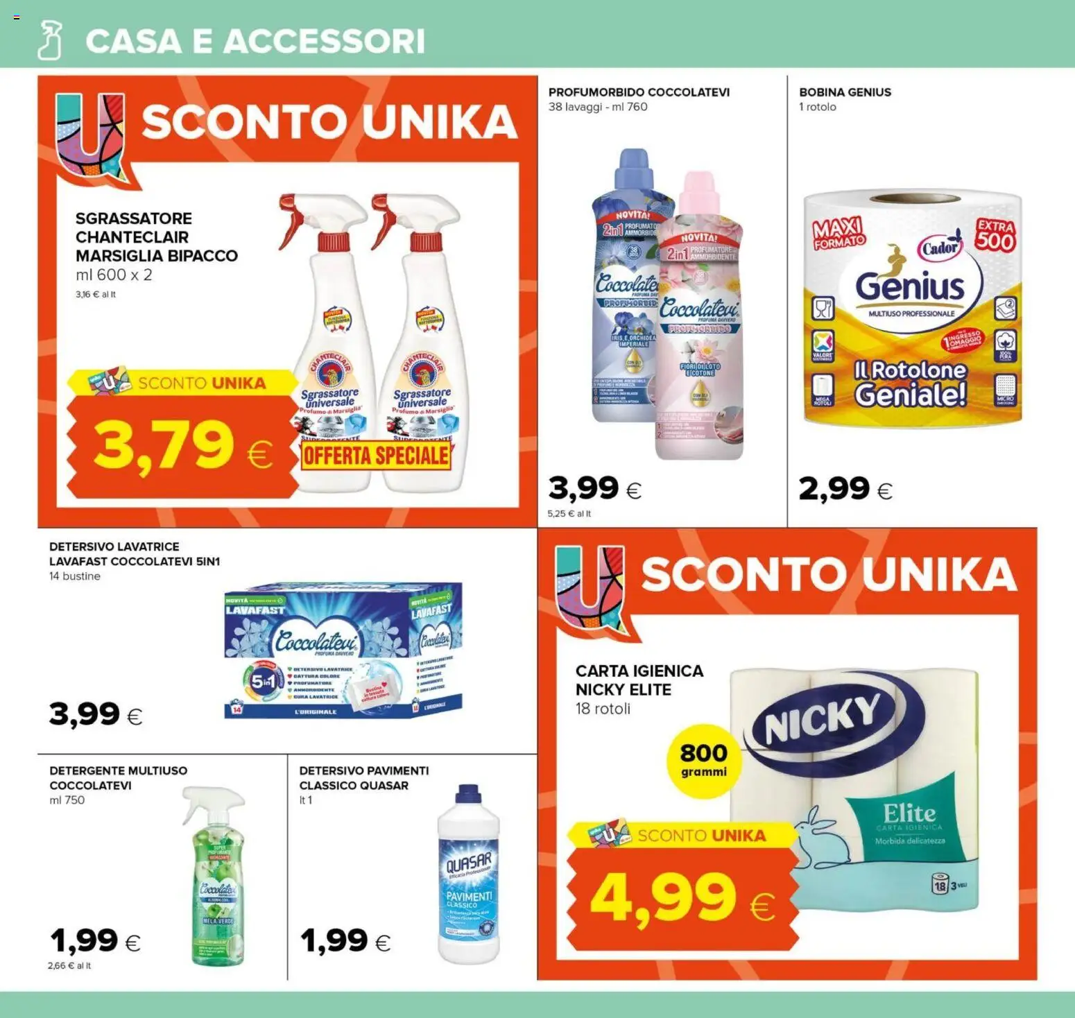Volantino Oasi del 04/09/2026 | Pagina: 26 | Prodotti: Detergente, Lavatrice, Fiori, Orchidea