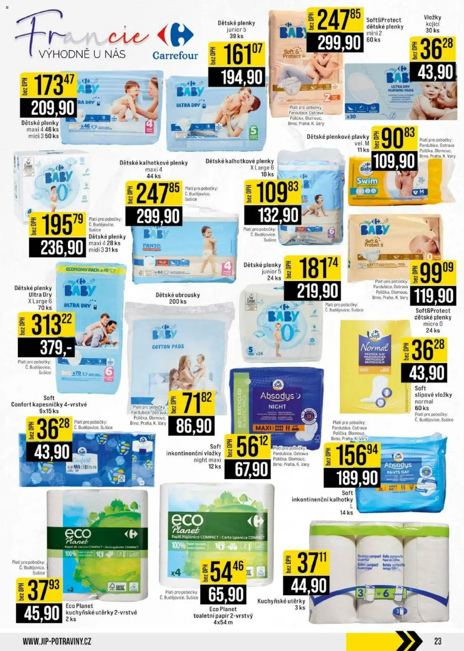 Jip leták - Cash & Carry od 22.07.2026 | Strana: 23 | Produkty: Kalhotkové plenky, Kalhotky, Plavky, Utěrky