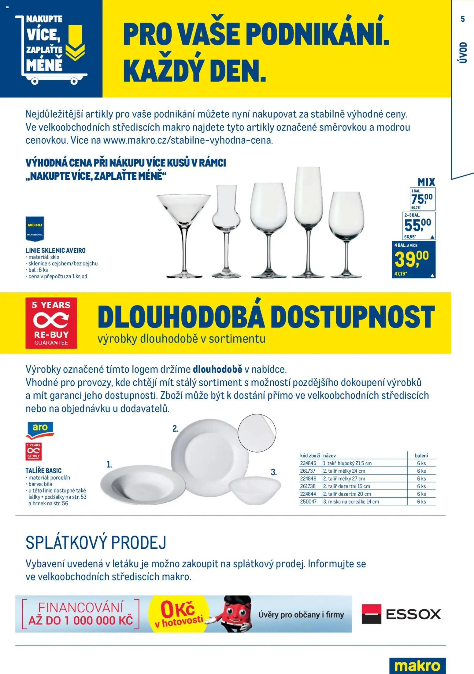 Makro leták - Gastro vybavení a zařízení od 01.02.2026 | Strana: 5 | Produkty: Talíře, Hrnek, Cereálie, Talíř