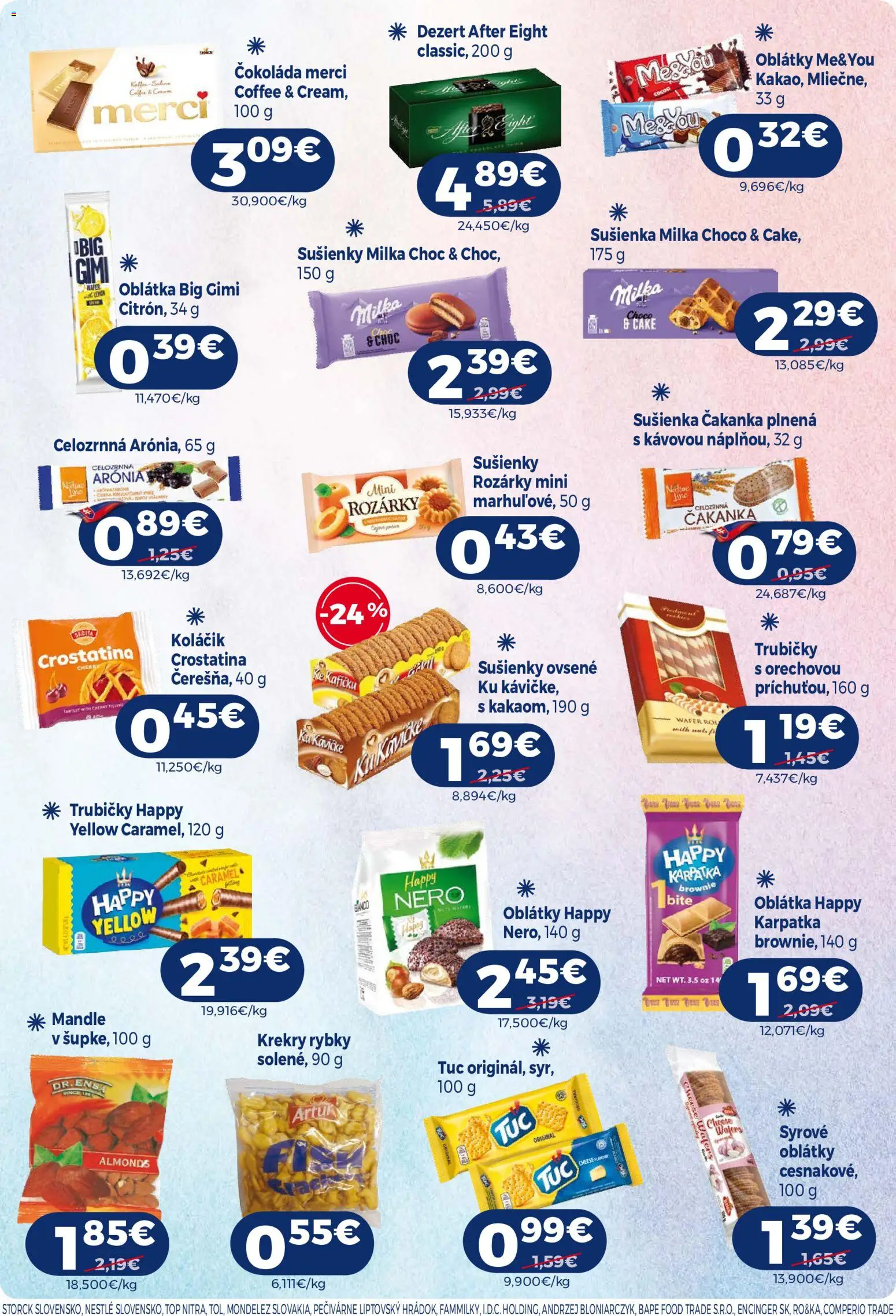 Nové Milk Agro akcie – leták je platný od 27.05.2026 | Strana: 10 | Produkty: Merci, Čokoláda, Milka, Mandle