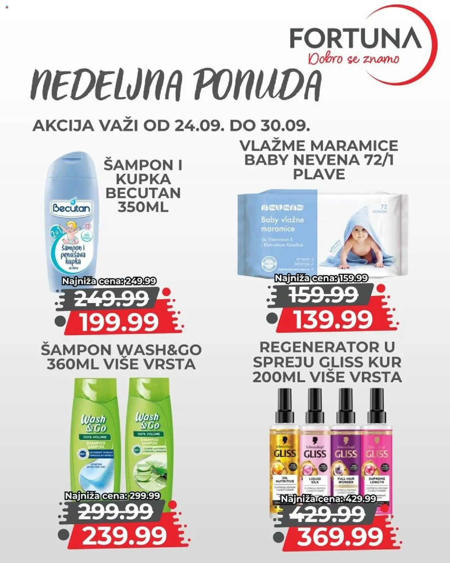 Fortuna Market katalog - važi od 24.09.2026 | Strana: 10 | Proizvode: Maramice, Šampon, Vlažne maramice